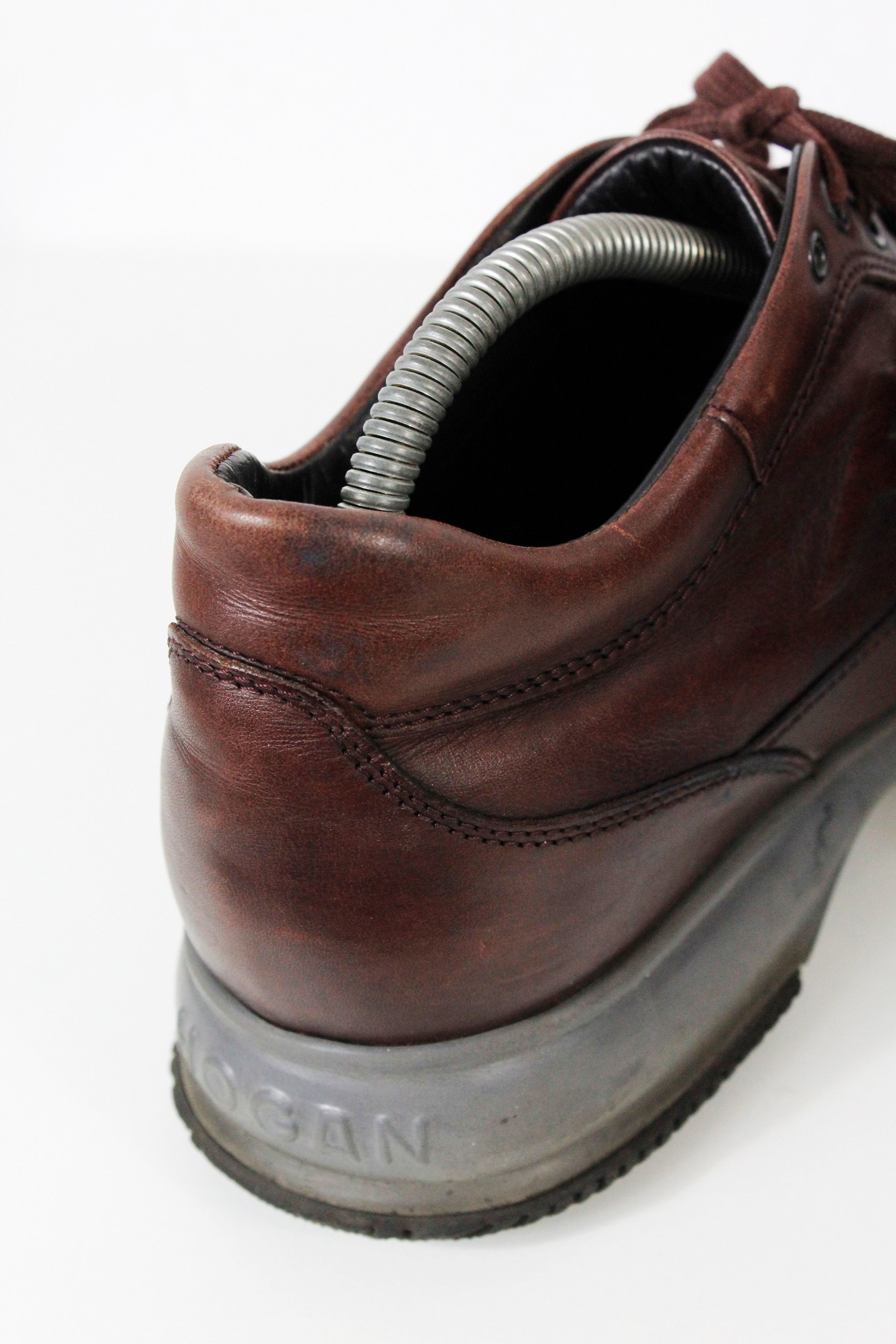 Hogan Hogan Interactive Logo Burgundy Leather Sneakers Shoes 41/42 Size US 8.5 / EU 41-42 - 5 Thumbnail