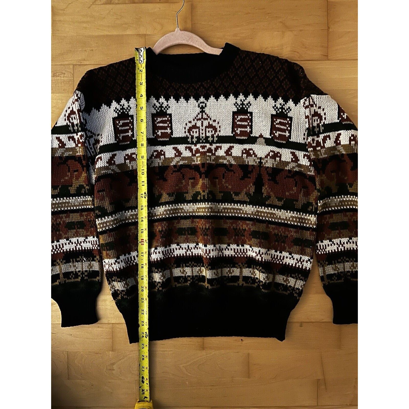 Vintage VTG Apparel Workshop Funky Printed Sweater Large Size L / US 10 / IT 46 - 2 Thumbnail