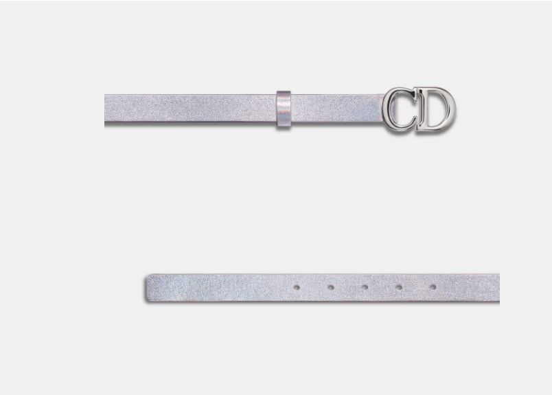 Dior o1w1db10325 Size: OS / B0042PB Saddle Belt in Silver Size ONE SIZE - 3 Thumbnail