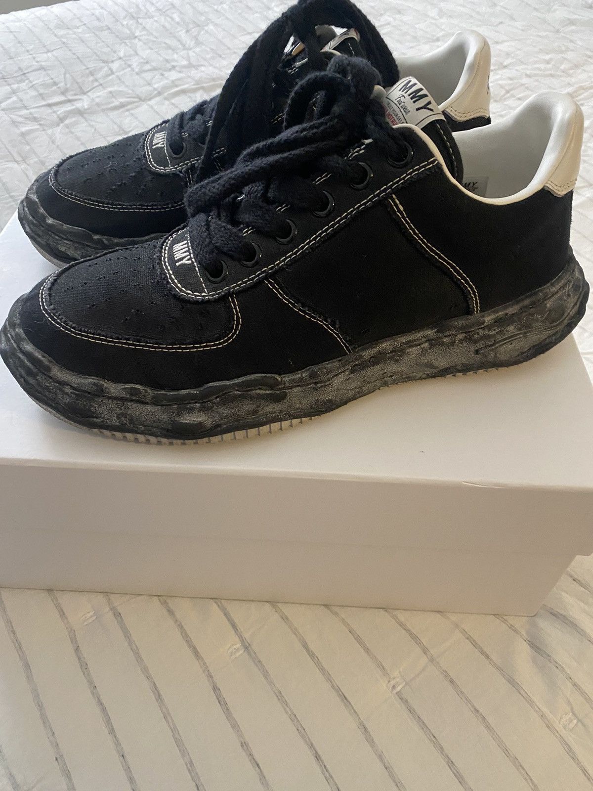 Maison MIHARA YASUHIRO MMY Wayne OG Sole Over-Dyed Canvas Low Top Sneaker Sz46 Size US 13 / EU 46 - 1 Thumbnail