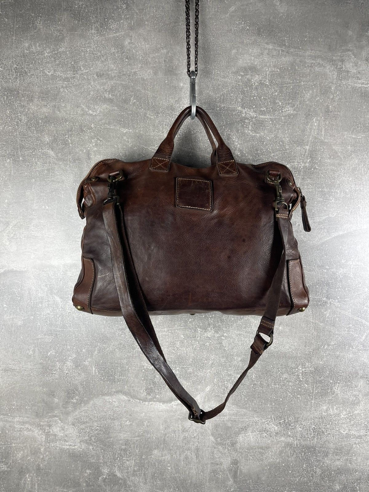Vintage Avant Gard Campomaggi 2000s Italian Brown Leather Travel Bag Size ONE SIZE - 1 Thumbnail