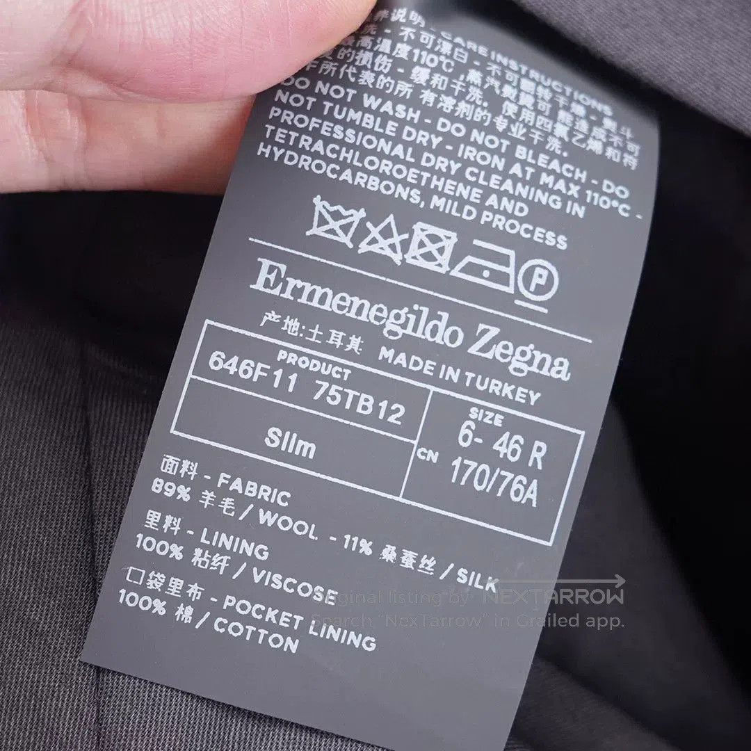 Ermenegildo Zegna ZEGNA Men's Dress Trousers Wool Silk Blend. Size US 30 / EU 46 - 7 Thumbnail