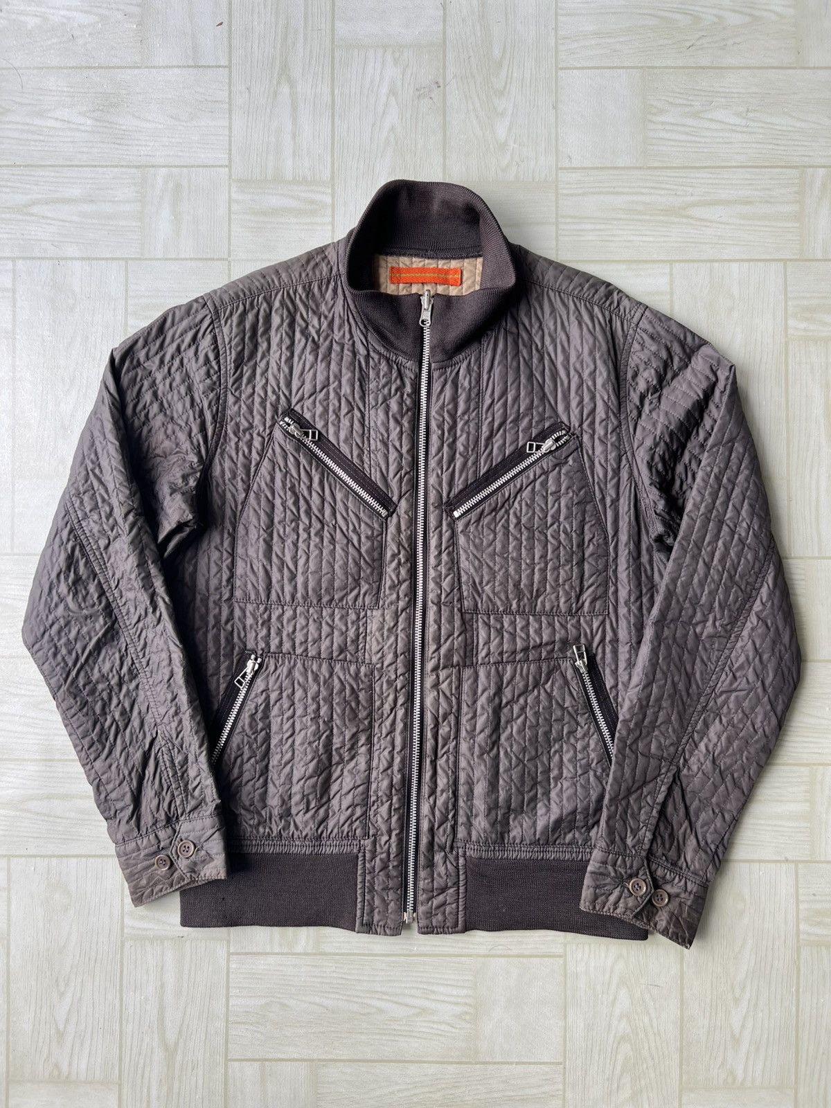 Issey Miyake OG Issey Miyake Men Bondage Zipper Pocket Quilted Bomber Jkt Size US M / EU 48-50 / 2 - 1 Thumbnail