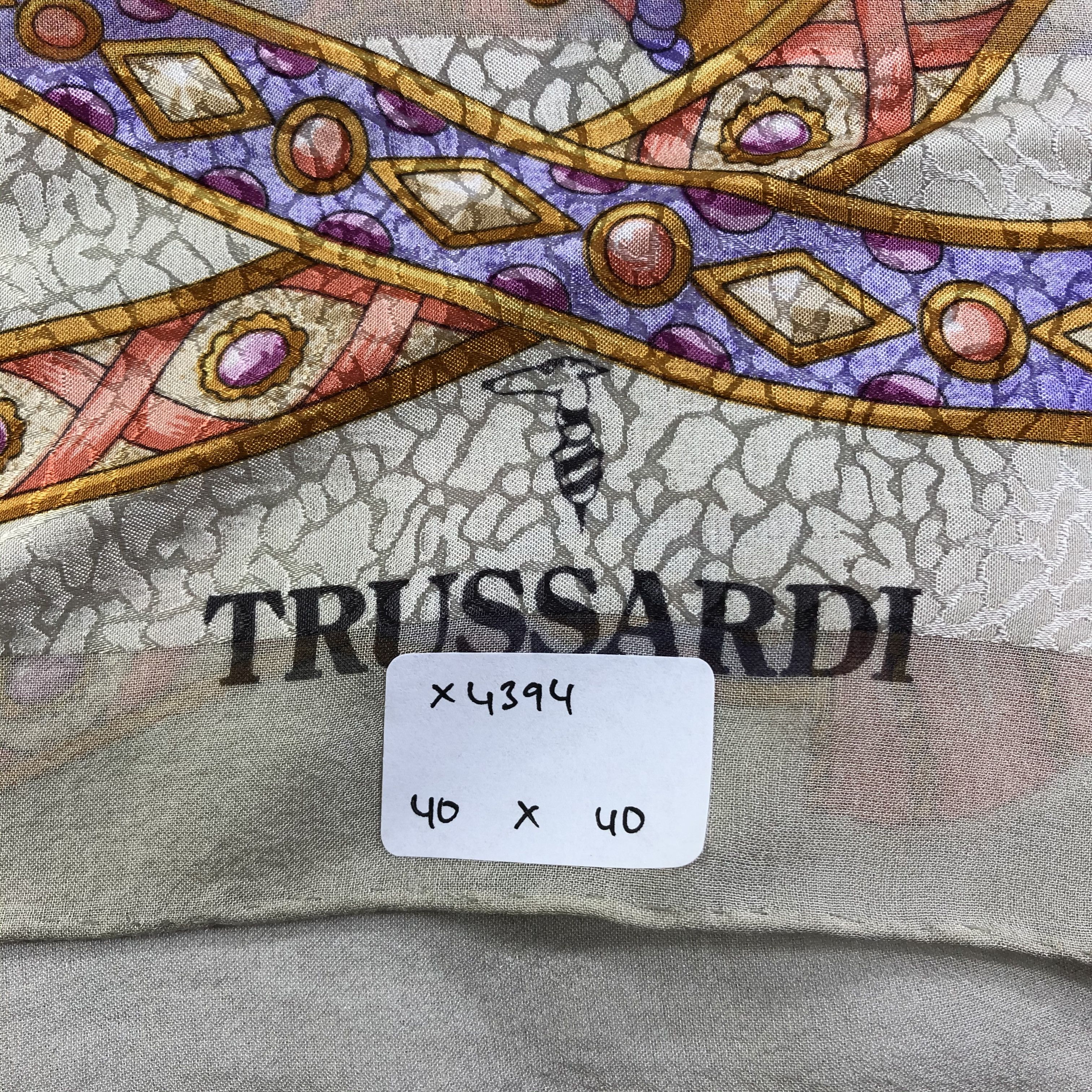 Trussardi × Vintage Vintage Trussardi Silk Scarf Size ONE SIZE - 6 Thumbnail
