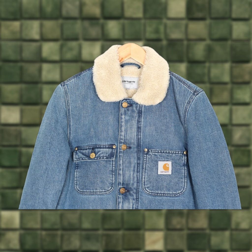 Carhartt Wip Carhartt WIP PHOENIX COAT Denim Jacket Men Size S Sherpa Lined Blue MJ6153 Size US S / EU 44-46 / 1 - 1 Thumbnail