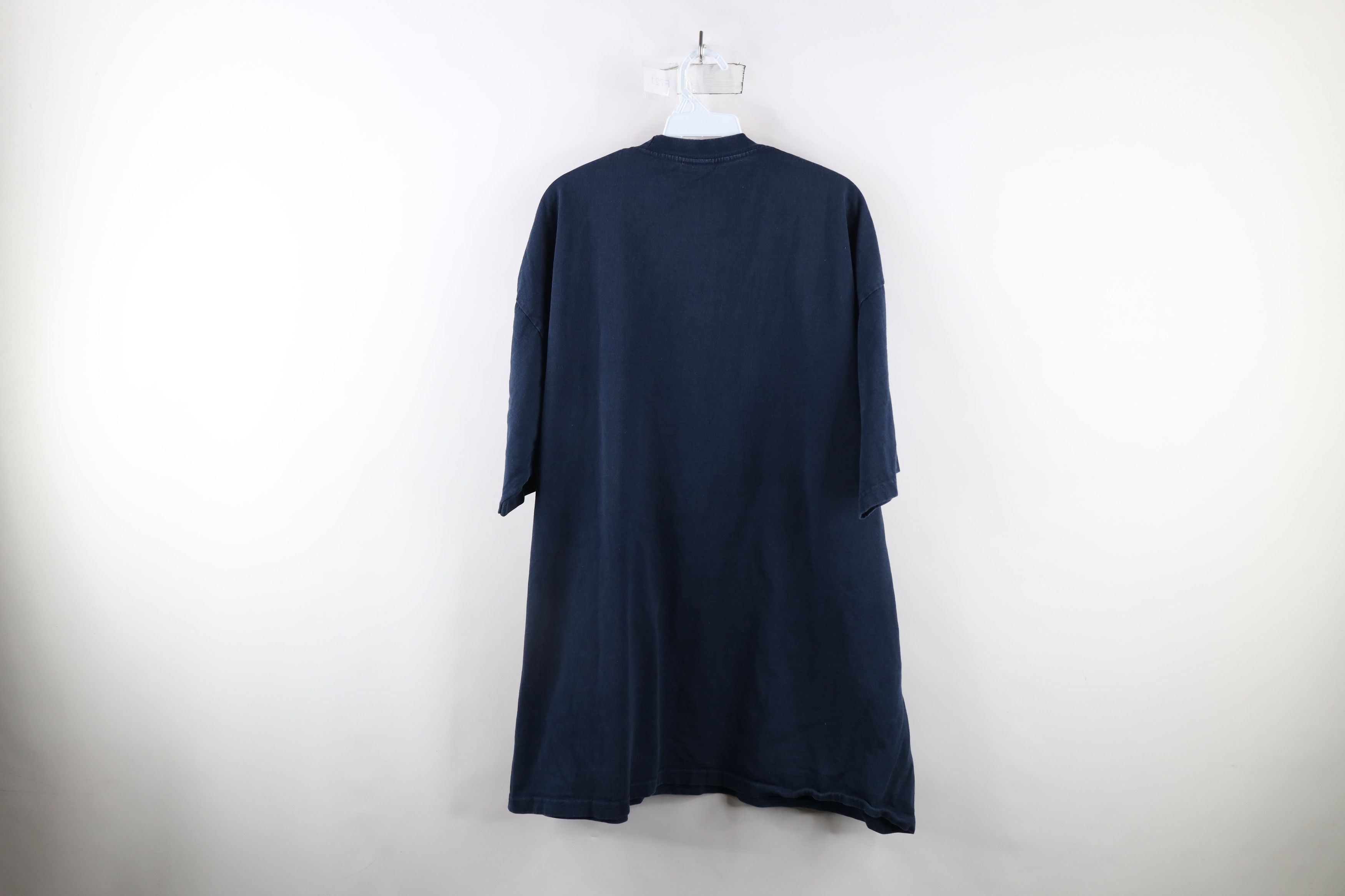 Vintage Vintage 90s Streetwear Heavyweight Cotton T-Shirt Blue Size US XXL / EU 58 / 5 - 6 Thumbnail