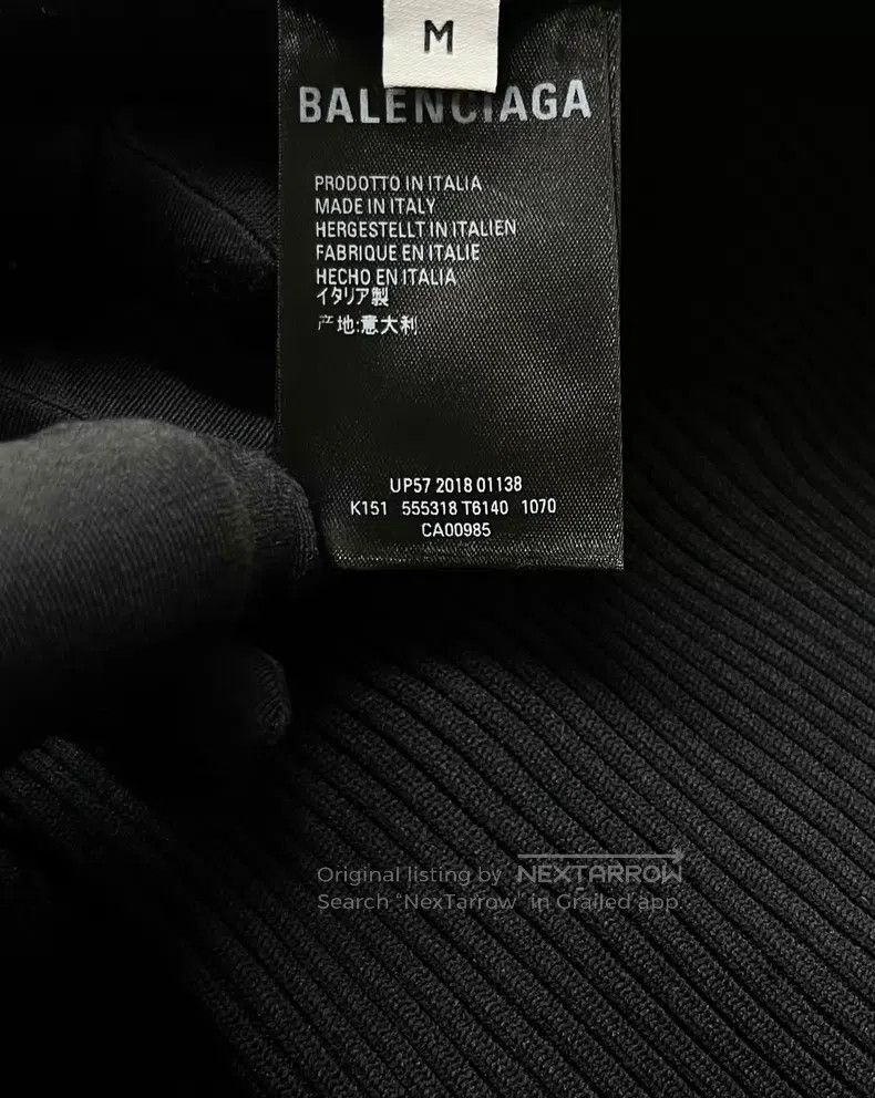 Balenciaga Balenciaga Black and white barrage stretchy slim fit knit Size M / US 6-8 / IT 42-44 - 4 Thumbnail