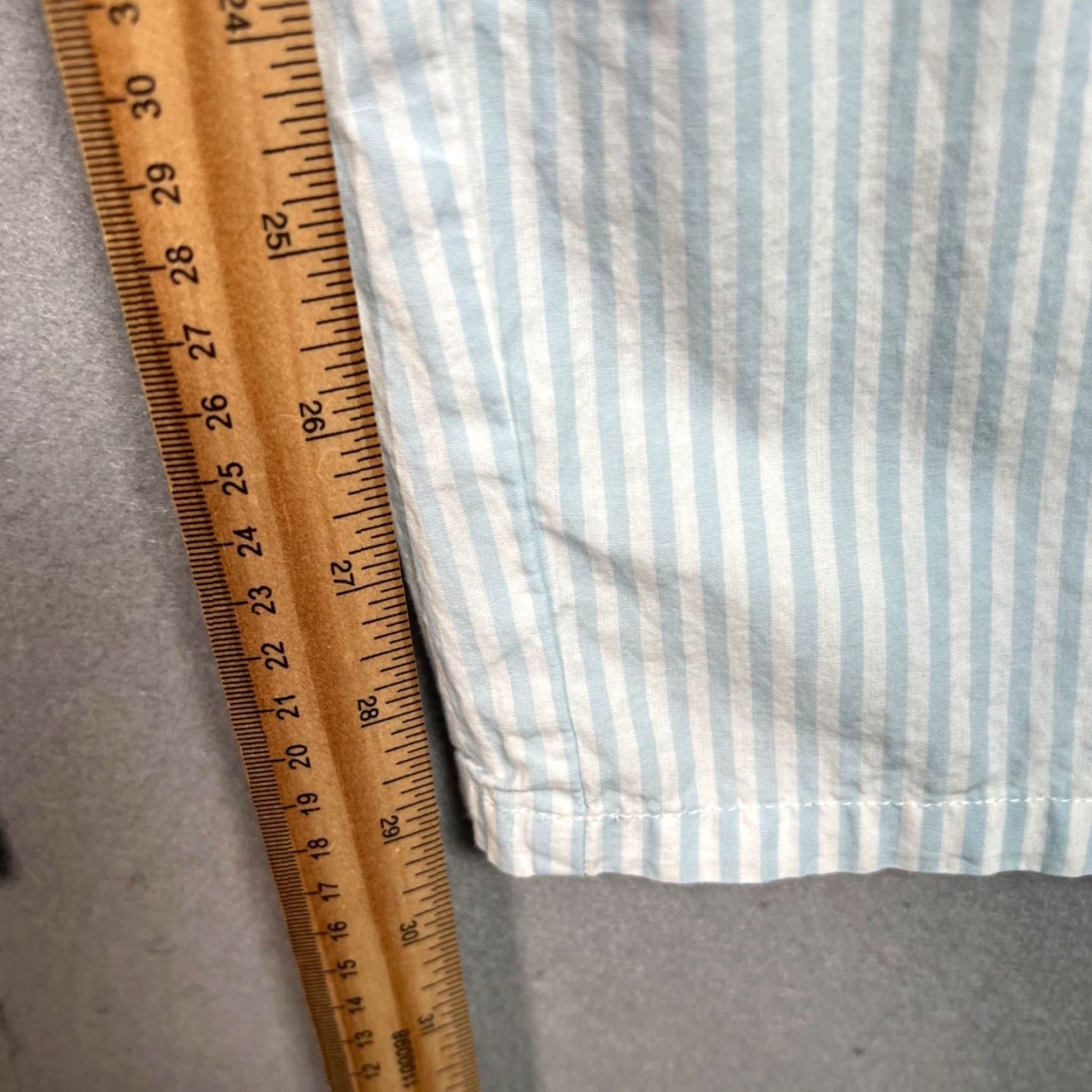 Vintage Lovers + Friends Womens Pants Blue White Striped Cotton Wide-Leg Ankle 30in Inseam M Medium 28in Waist Womens Size 32" / US 10 / IT 46 - 7 Thumbnail