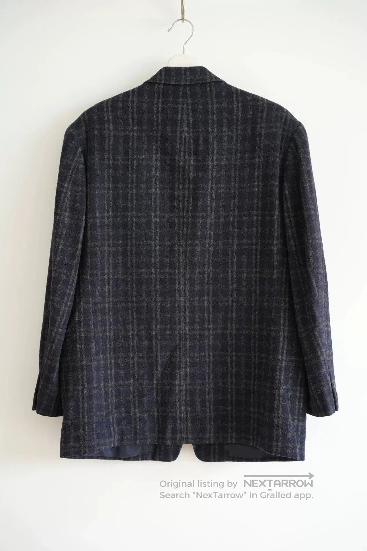 Yohji Yamamoto vintage yohji yamamoto navy plaid suit jacket. Size US S / EU 44-46 / 1 - 2 Thumbnail