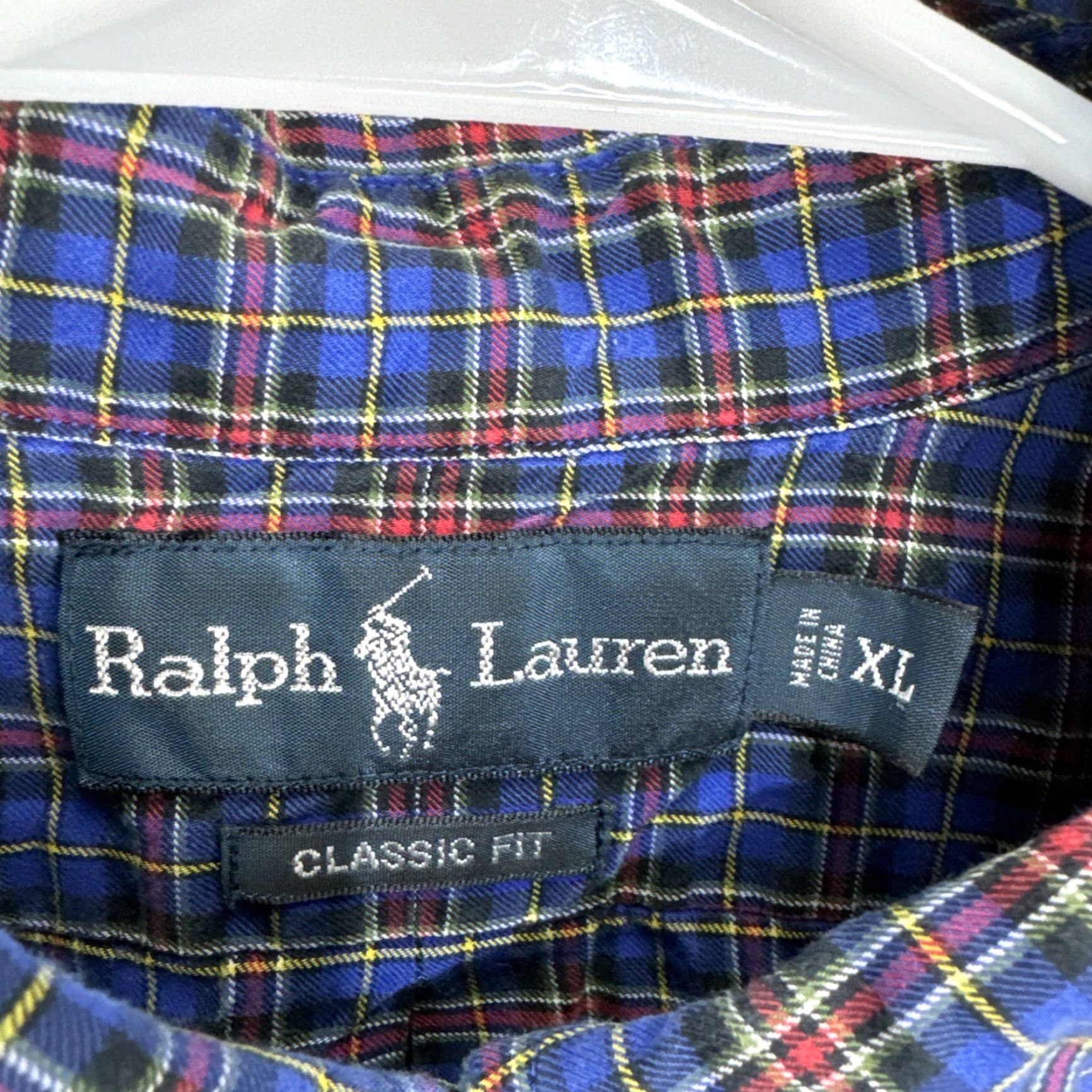 Polo Ralph Lauren VINTAGE Polo Ralph Lauren Mens Classic Fit Shirt XL Plaid Long Sleeve Button-Down Collar Logo Embroidered Size US XL / EU 56 / 4 - 2 Thumbnail