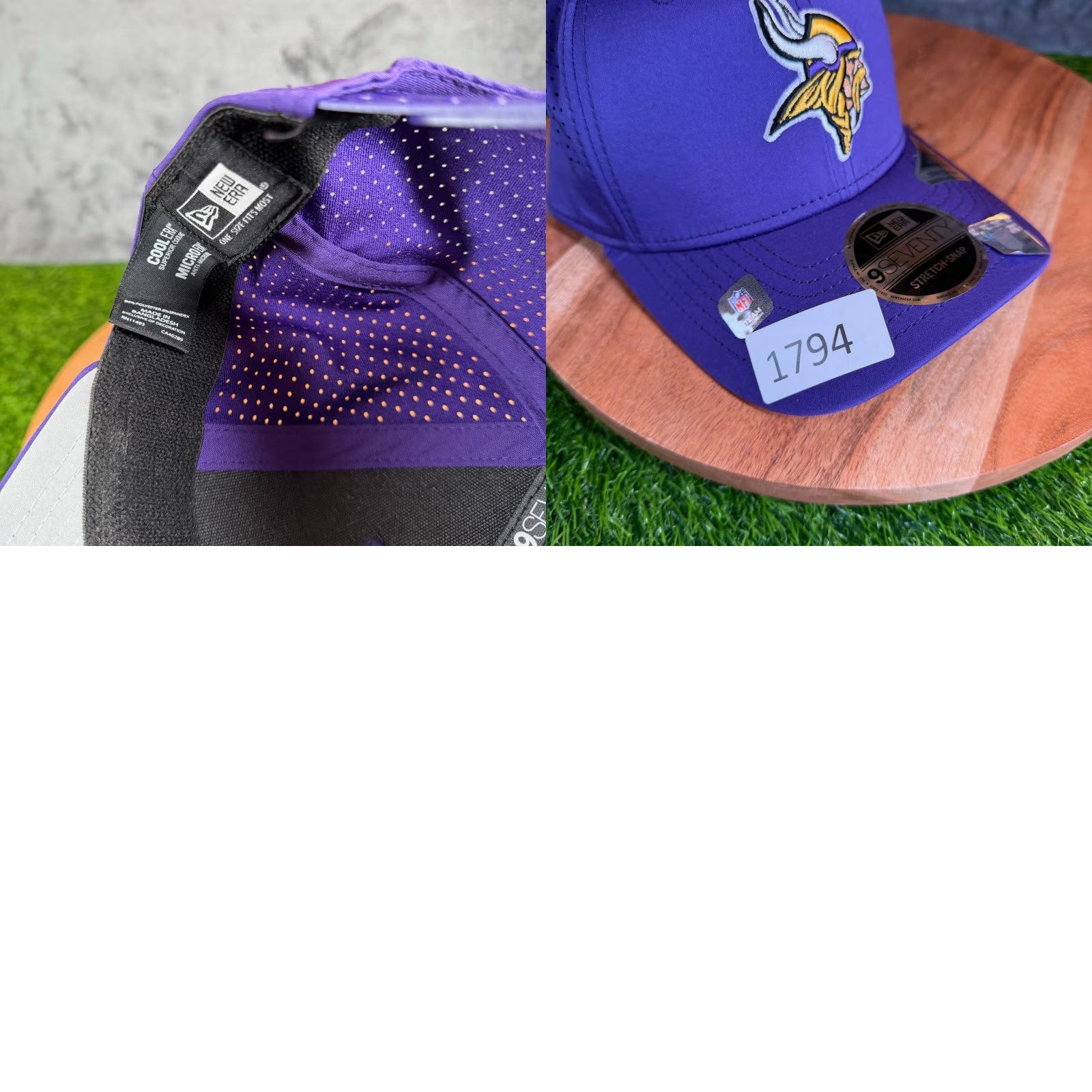 New Era New Era Minnesota Vikings NFL Purple 9FIFTY Stretch Snapback Hat Mens NWT Size ONE SIZE - 8 Thumbnail
