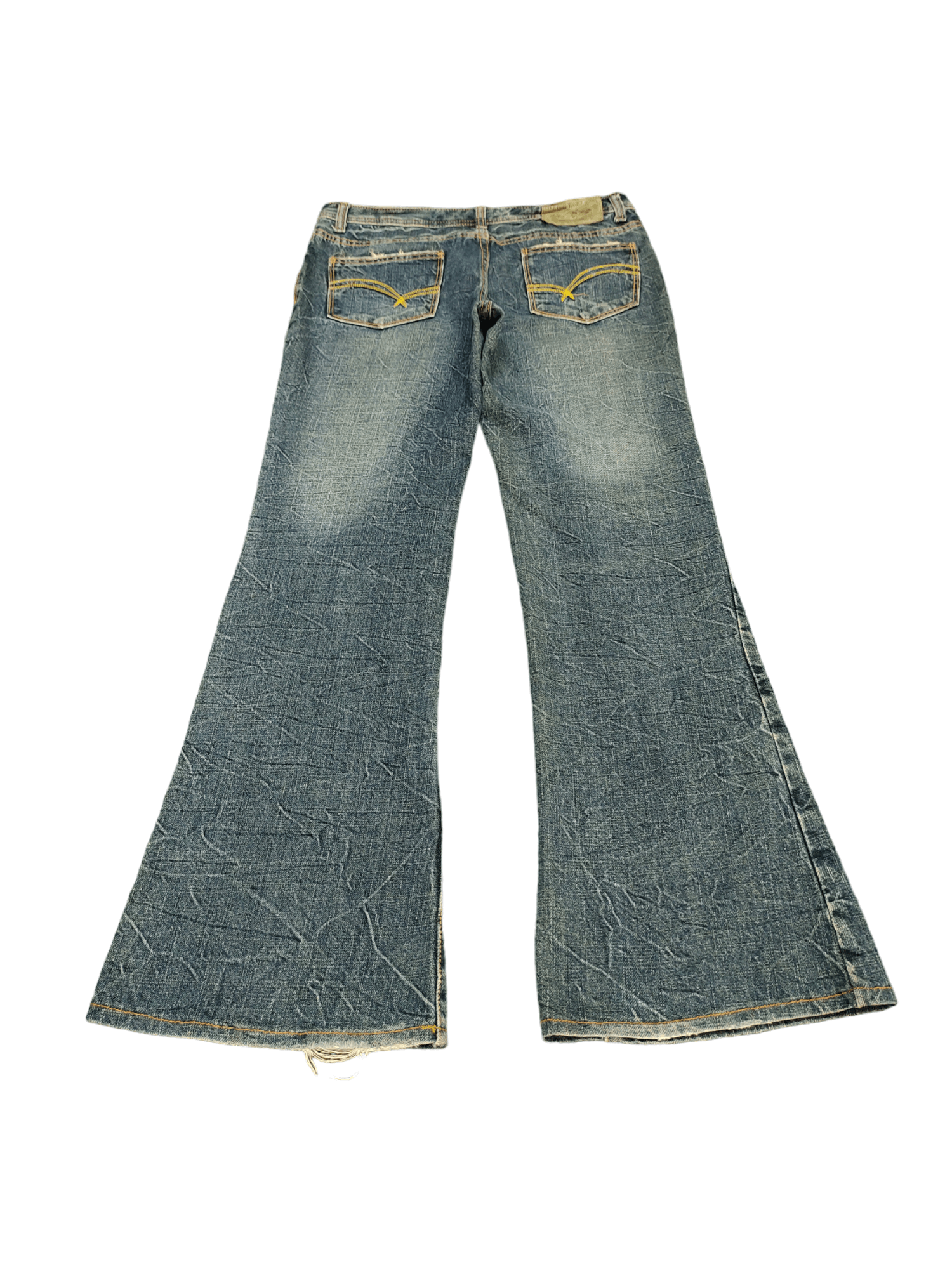 If Six Was Nine Flare Jeans Aft Japan Distress Faded Boot Cut Y2k Mudmax Size US 29 - 11 Thumbnail