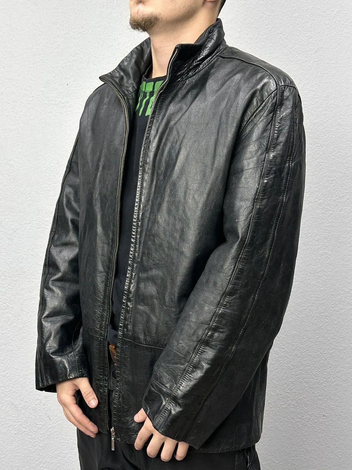 Diesel Vintage Leather Jacket Diesel Style Avantgarde IfSixWasNine Size US M / EU 48-50 / 2 - 1 Thumbnail