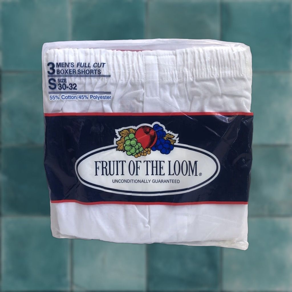 Fruit Of The Loom VINTAGE Fruit of the Loom Men’s Full Cut Boxer Shorts 3-Pack Underwear S White 1994 NOS Size US 29 - 1 Thumbnail