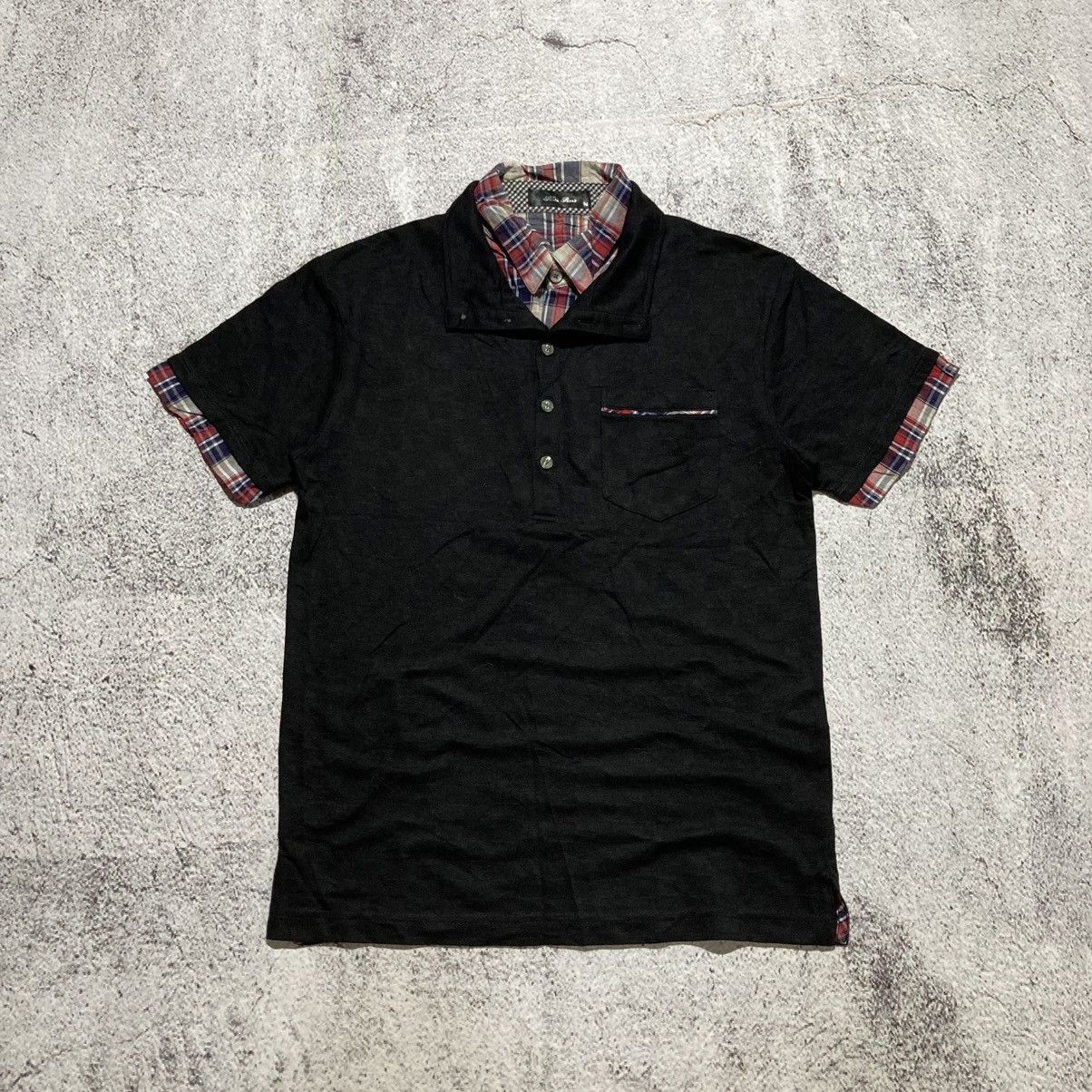 Japanese Brand 2000s Nota Bene Double Layer Tee Black Gothic Punk Style Size US S / EU 44-46 / 1 - 1 Thumbnail