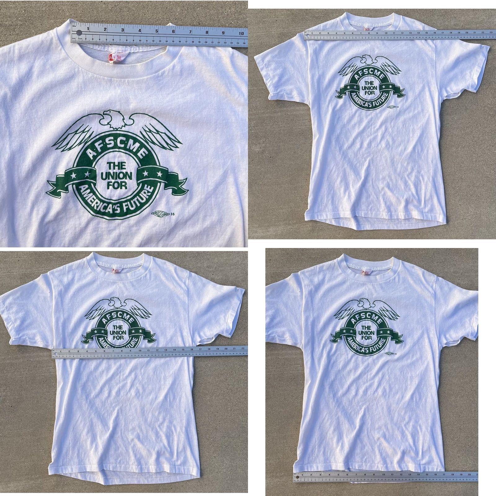 Vintage VINTAGE AFSCME Union T Shirt Royal First Class USA Eagle Graphic L Size US L / EU 52-54 / 3 - 8 Thumbnail