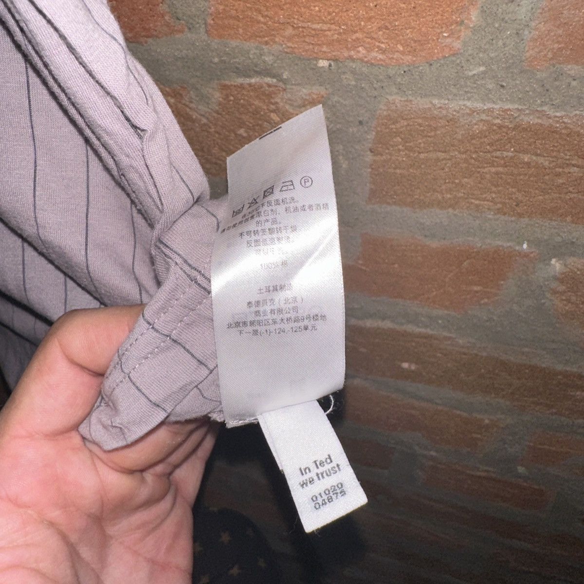 Ted Baker Ted Baker Pinstripe Polo Golf Shirt (Lavender) Size US M / EU 48-50 / 2 - 5 Thumbnail