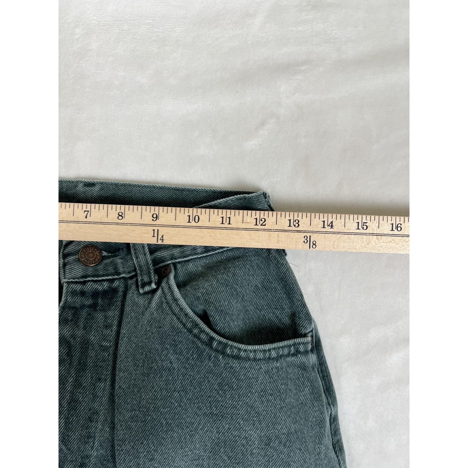 Lee Vintage Lee Jeans Womens 8 Petite Green High Rise Tapered Le Size 24" / US 00 / IT 34 - 6 Thumbnail
