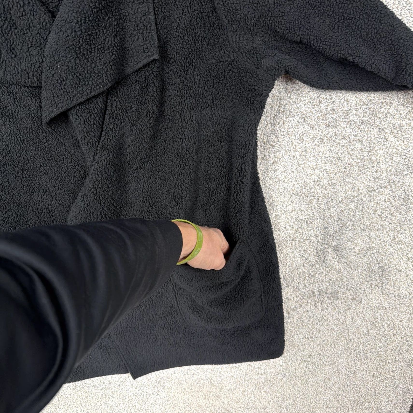 Eddie Bauer Eddie Bauer Lounge Coatigan Womens M Black Fleece Open Front Warm Cabincore Size M / US 6-8 / IT 42-44 - 7 Thumbnail