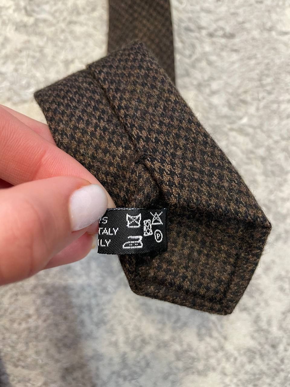 Other Vintage Italo Ferretti Wool Tie Tweed Texture Made In Italy Size ONE SIZE - 5 Thumbnail