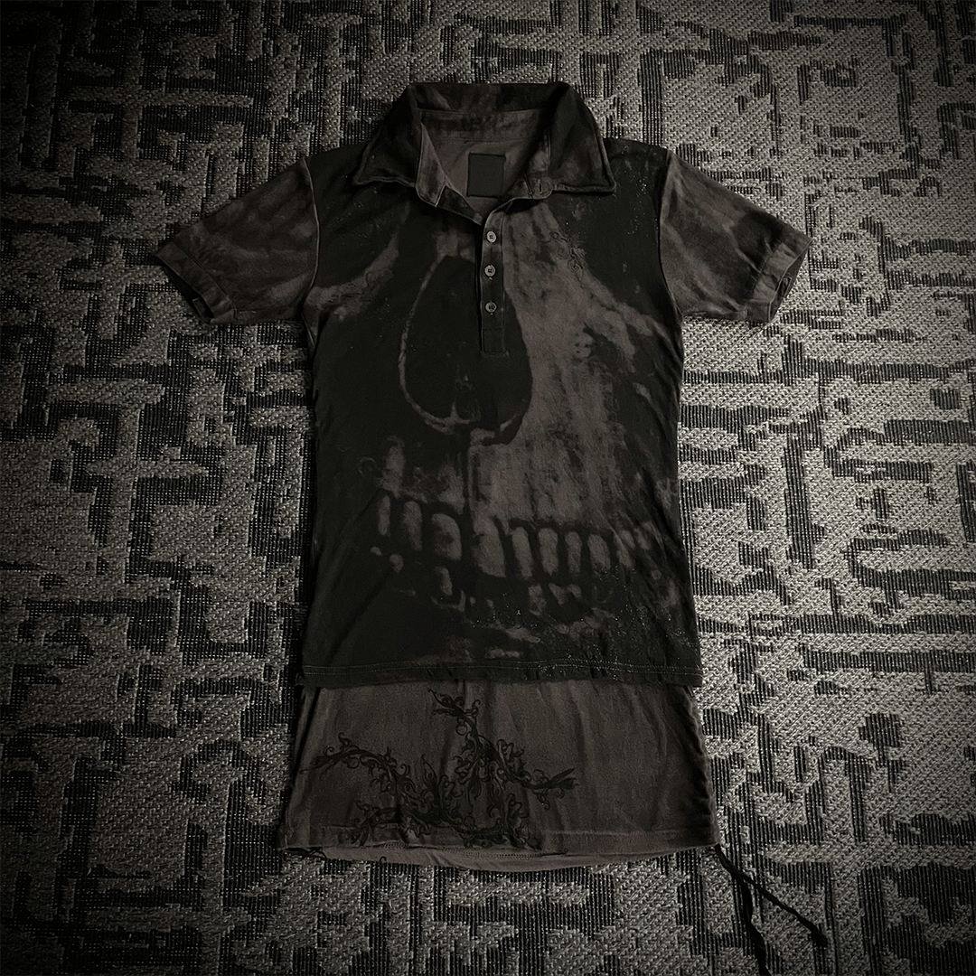 Japanese Brand Rare Midas Skull Glitter Polo Shirt Size US S / EU 44-46 / 1 - 1 Thumbnail