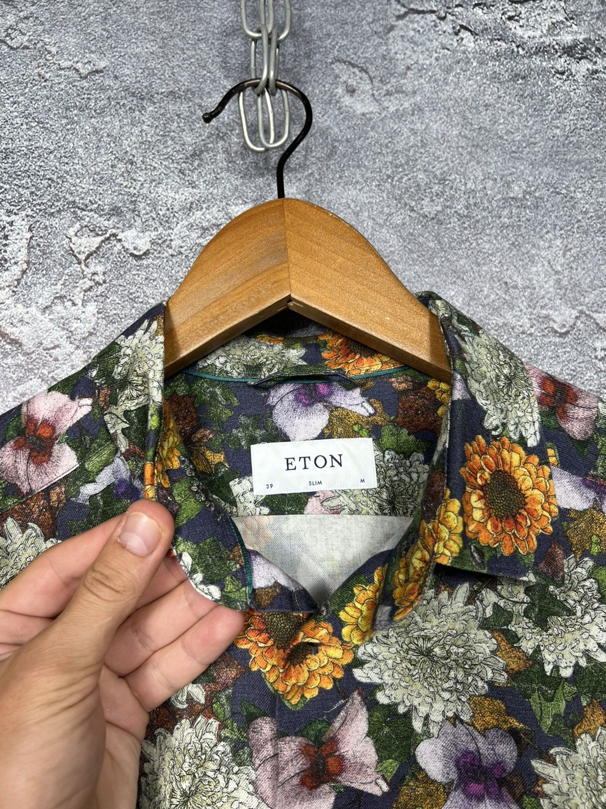 Eton Eton Flower Floral Print Button-up Shirt Size US M / EU 48-50 / 2 - 3 Thumbnail