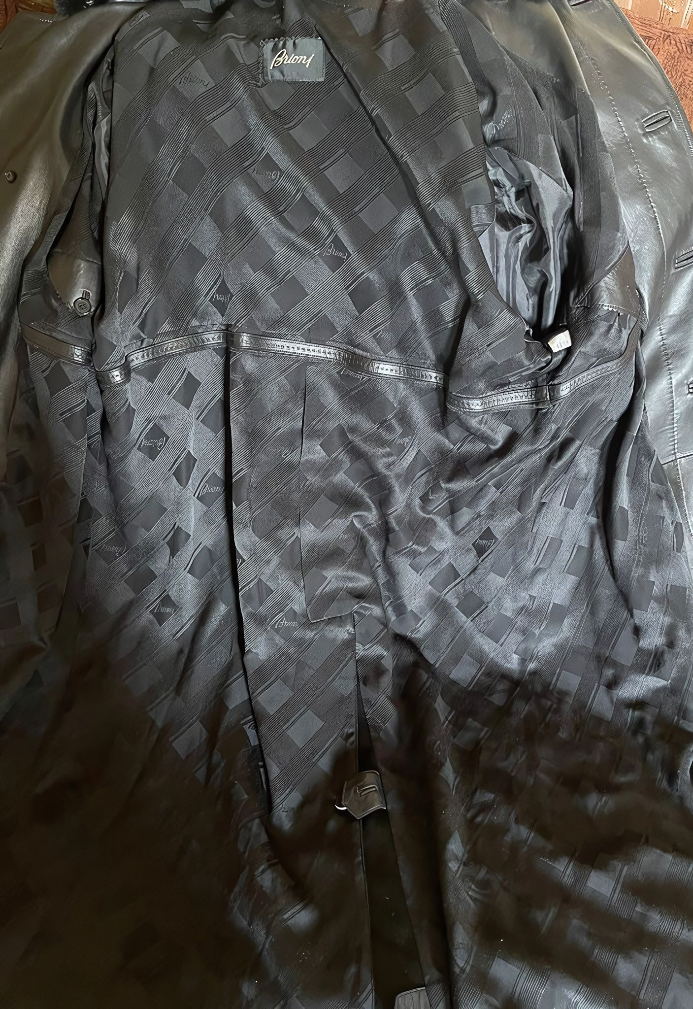 Brioni FUR COLLAR CASHMERE BELTED TRENCH COAT Size US L / EU 52-54 / 3 - 5 Thumbnail