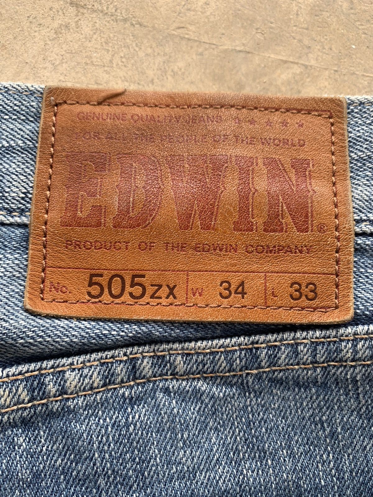 Edwin × Vintage Vintage Edwin 505 Redline Selvedge Distressed Denim Size US 34 / EU 50 - 7 Thumbnail