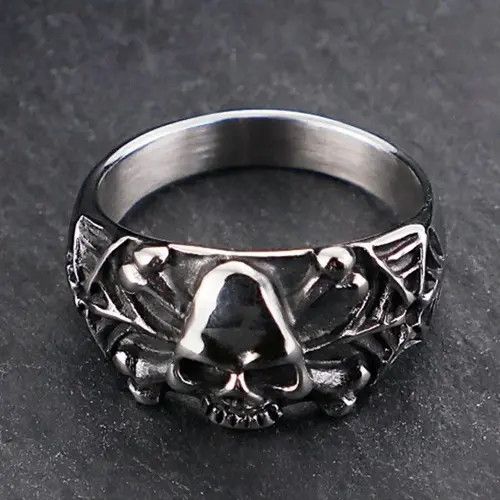 Jewelry × Vintage Gothic Steel Skull Rings Size ONE SIZE - 4 Thumbnail