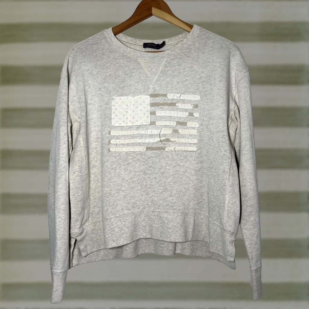 Polo Ralph Lauren Polo Ralph Lauren Pullover Sweatshirt Women’s American Flag Sz M Gray Polo Ralph Lauren Sweatshirt Women’s American Flag M Gray Size M / US 6-8 / IT 42-44 - 1 Thumbnail