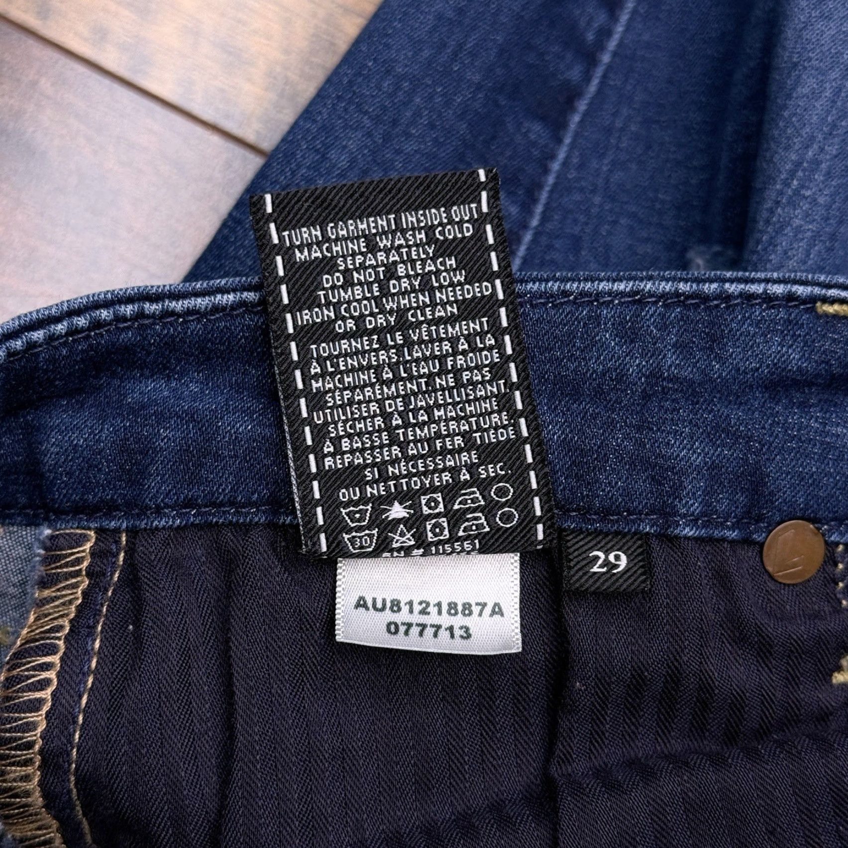 7 For All Mankind 7 For All Mankind Bair Ankle Jeans Womens 29 Slim Mid Rise Denim Blue Stretch Pocket 5-Pocket Brand Logo USA Mens? Wait. End. Size 29" - 6 Thumbnail
