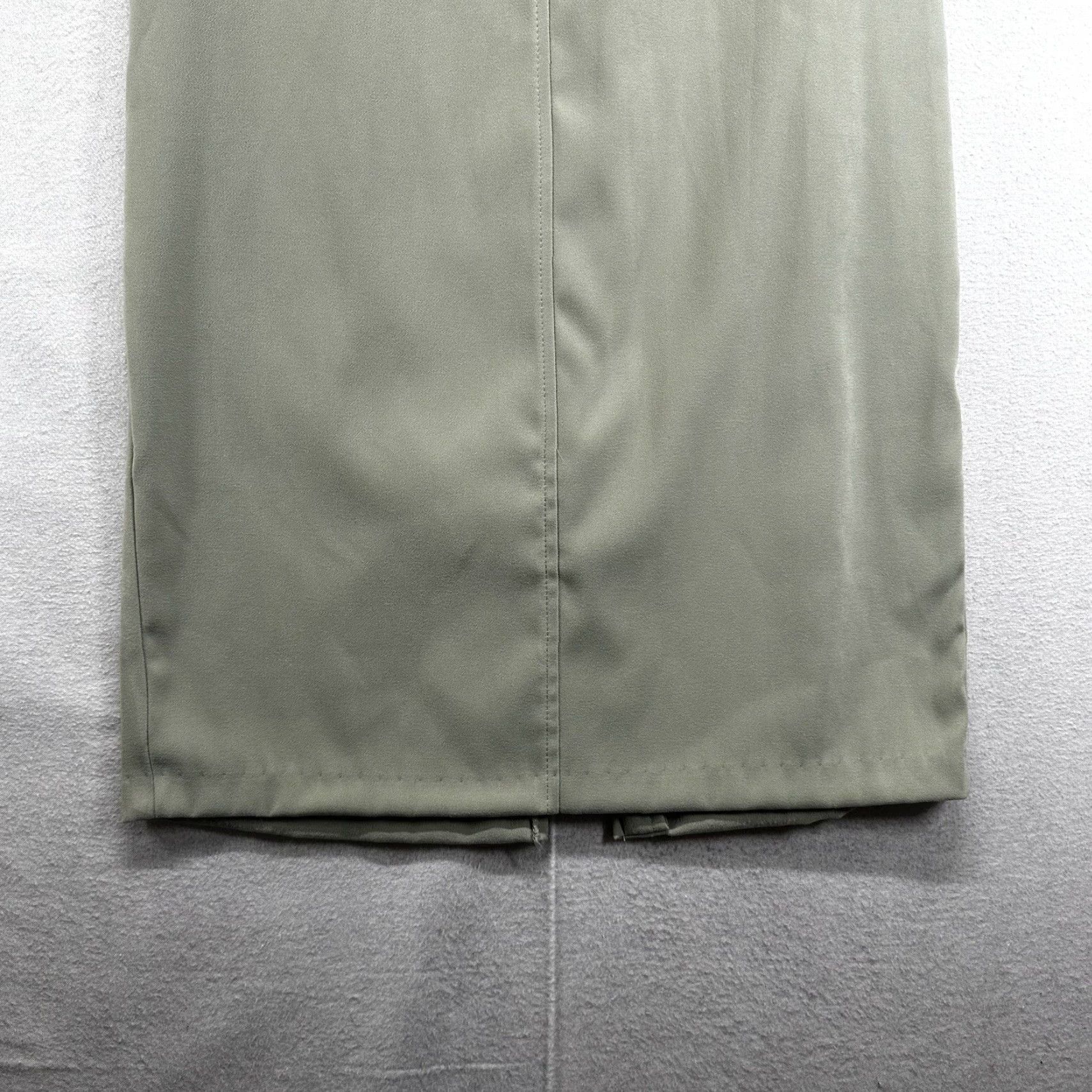 Vintage VINTAGE Clio Maxi Skirt Women's Petite Medium PM Light Green Polyester Spandex A-Line 80s 90s Button Stitch Pull On Casual Party/Cocktail USA Size 32" / US 10 / IT 46 - 5 Thumbnail