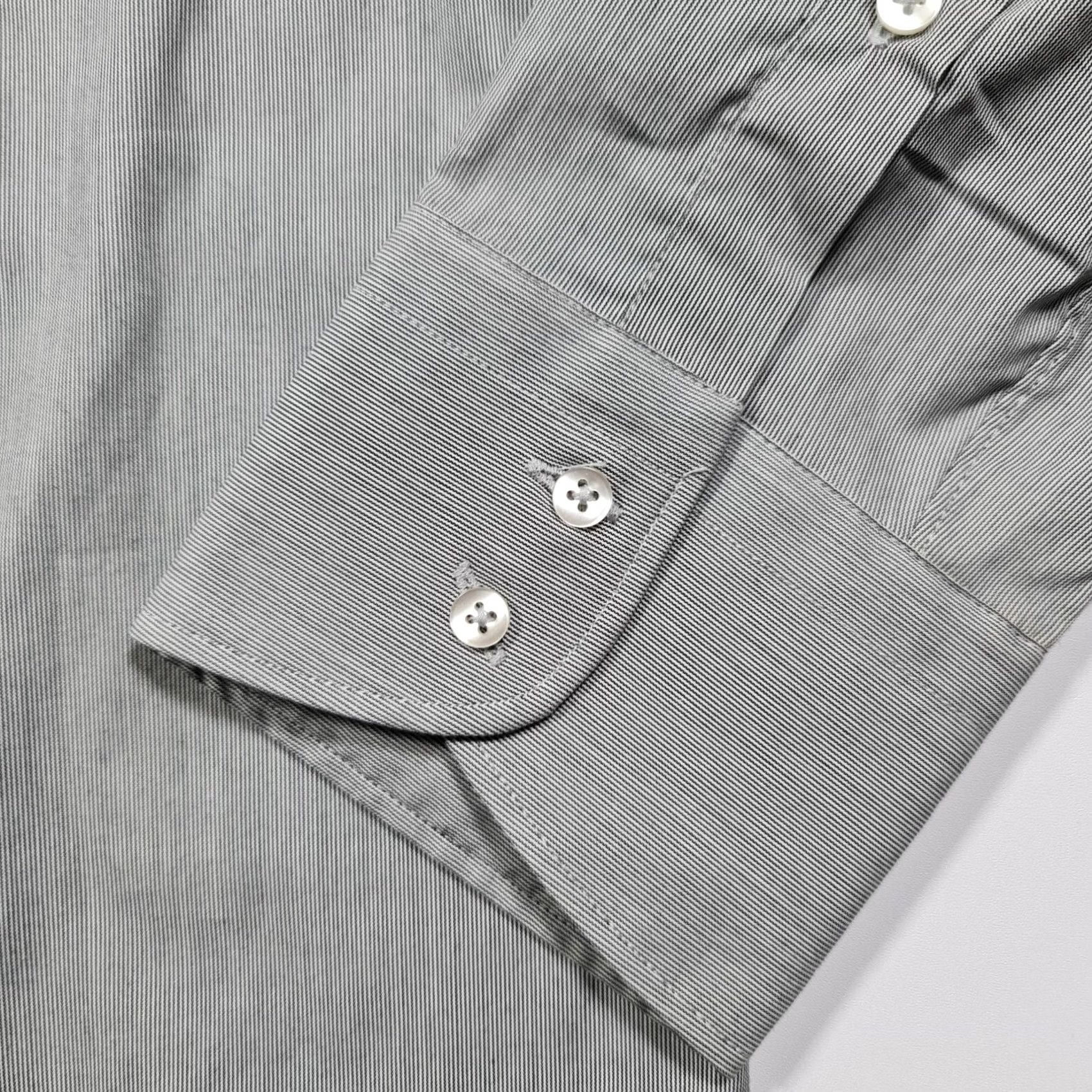 Vintage Robert Friedman Mens Shirt Grey 2XL Button-Up Long Sleeve Collared Knit Stretch Casual Formal Business Size US XXL / EU 58 / 5 - 5 Thumbnail