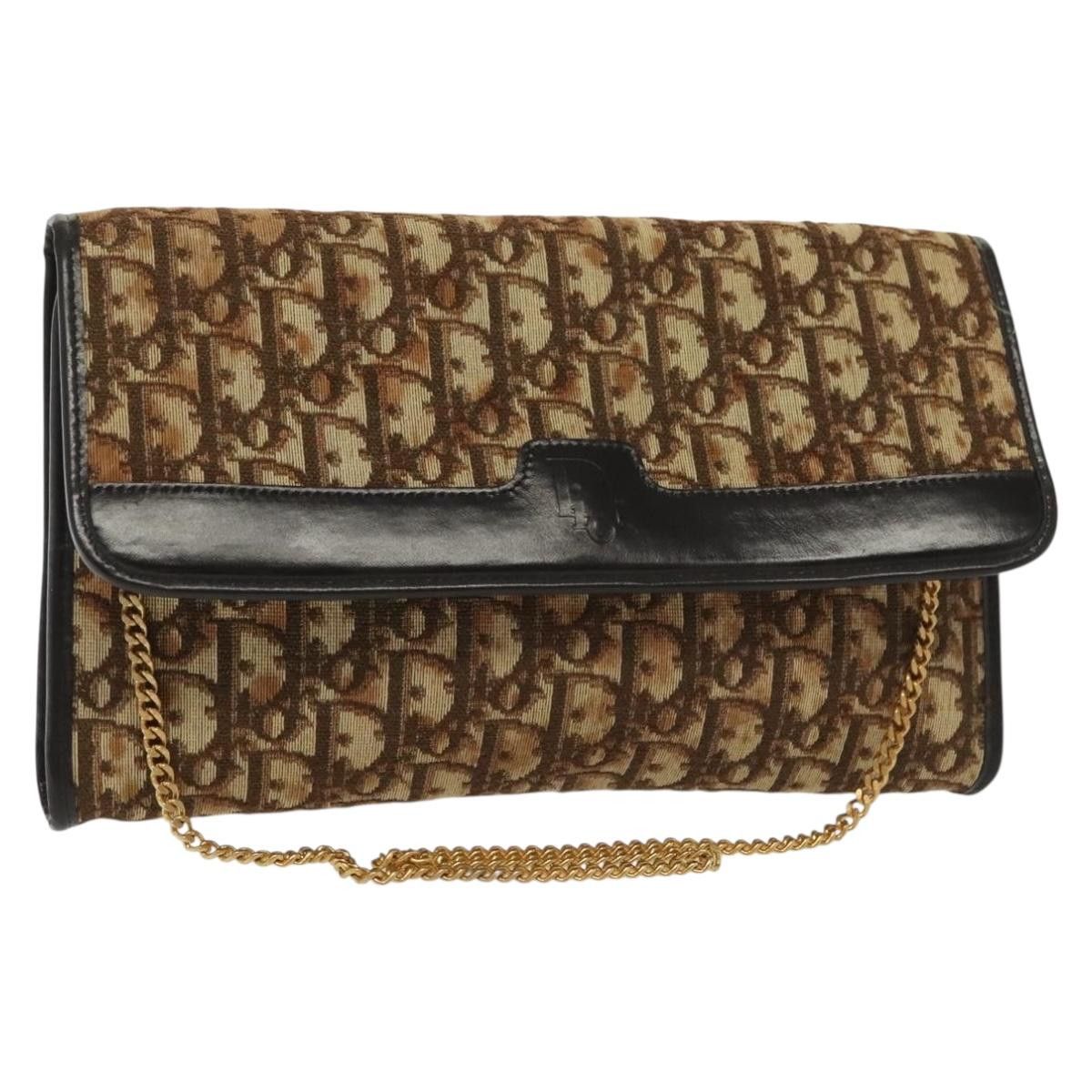 Dior DIOR Trotter Canvas Chain Shoulder Bag Brown Gold Size ONE SIZE - 1 Thumbnail