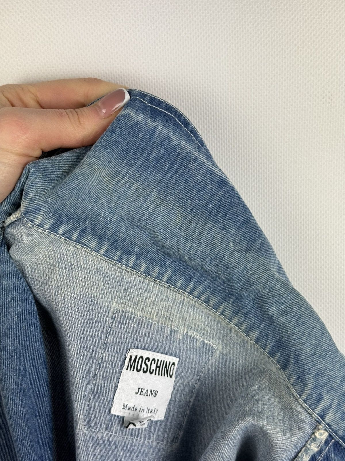 Moschino × Vintage Moschino Jeans VTG Denim Sleeveless Vest Jacket Waistcoat Size XL / US 12-14 / IT 48-50 - 22 Thumbnail