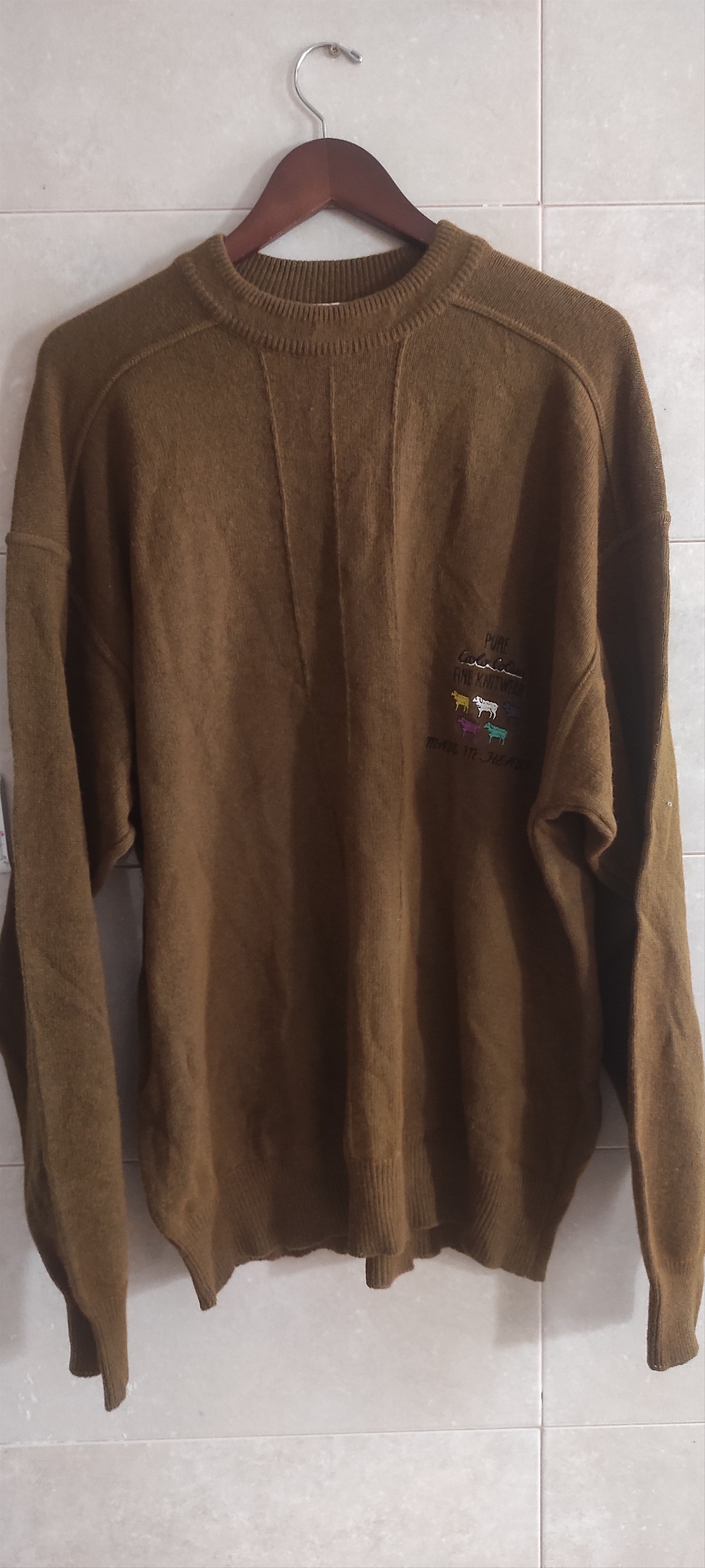 Carlo Colucci CARLO COLUCCI Jumper Graphic Sheep Wool KnitWear Sweater Size US XL / EU 56 / 4 - 9 Thumbnail