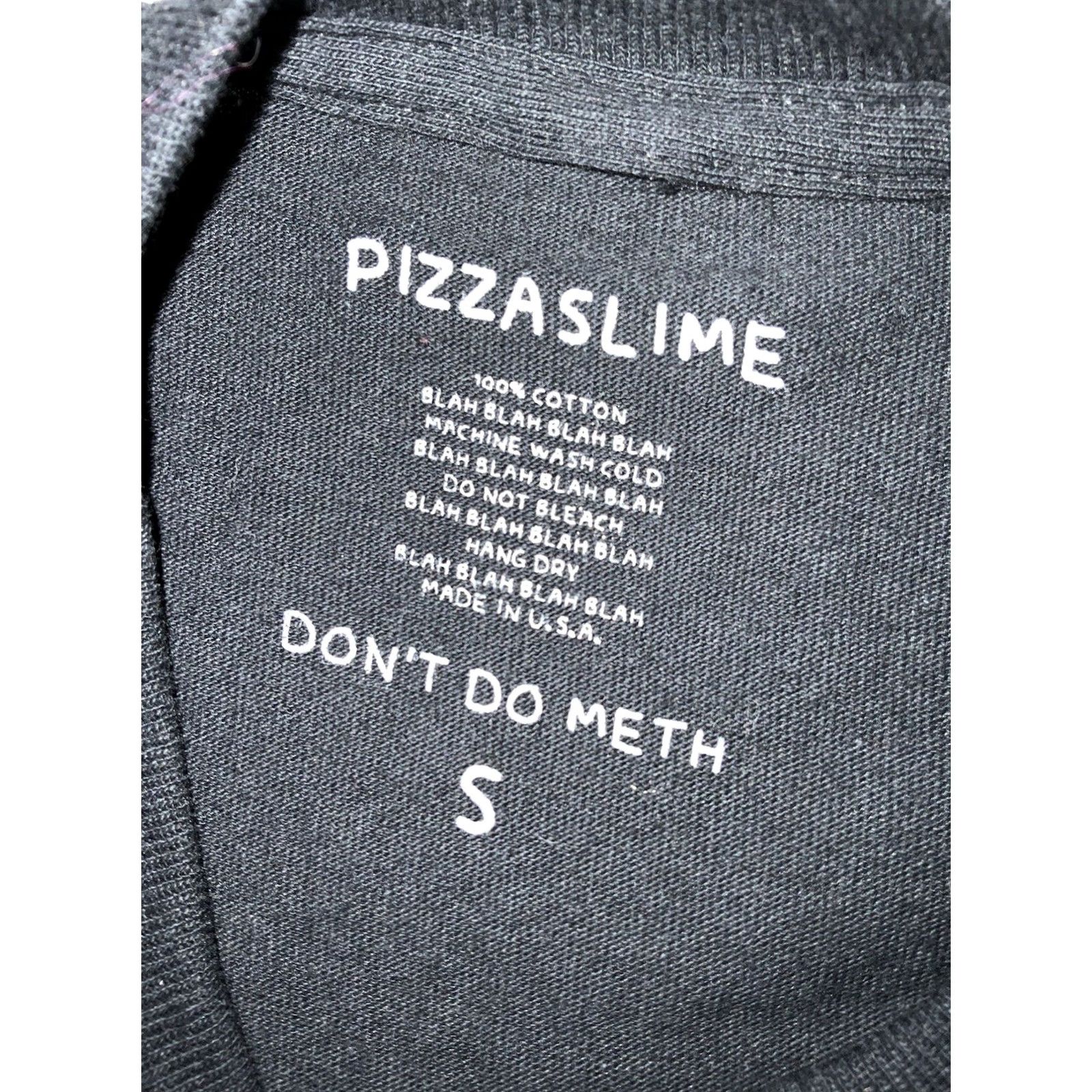 IDEA PizzaSlime Star Literally Have No Idea What To Say L/S Crew Black T-Shirt Sz. S Mens Small Shirt Stars Size US S / EU 44-46 / 1 - 6 Thumbnail