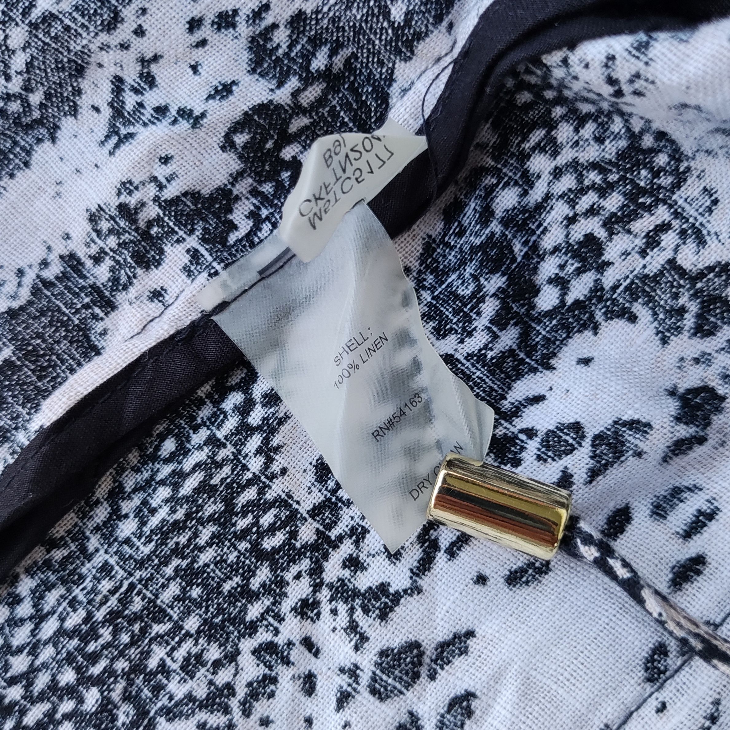 Calvin Klein Calvin Klein Snakeprint Linen Jacket M5TC5177 Size XS / US 0-2 / IT 36-38 - 9 Thumbnail