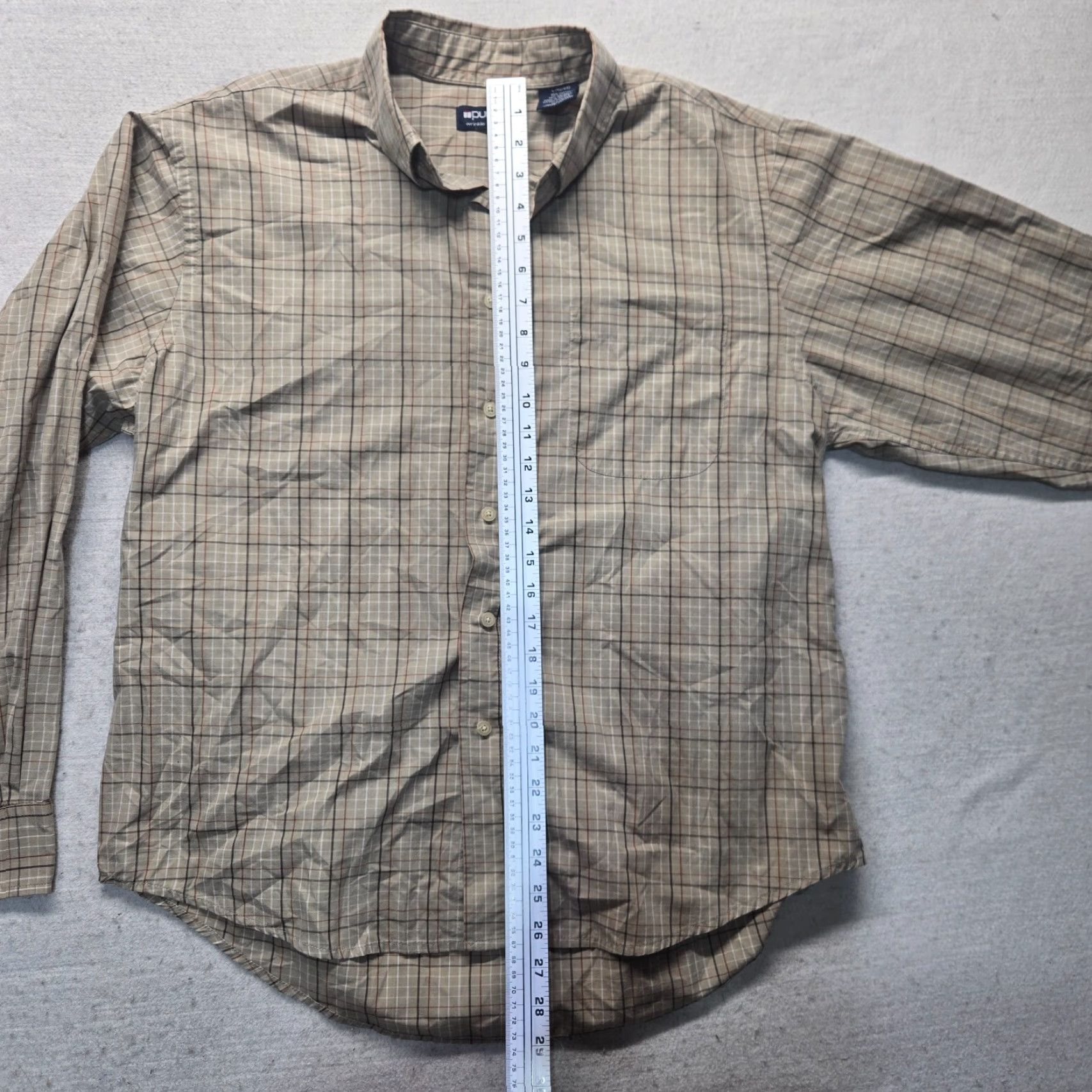 Vintage Puritan Brown Button-Up Long Sleeve Shirt Adult Large Mens Size US L / EU 52-54 / 3 - 6 Thumbnail