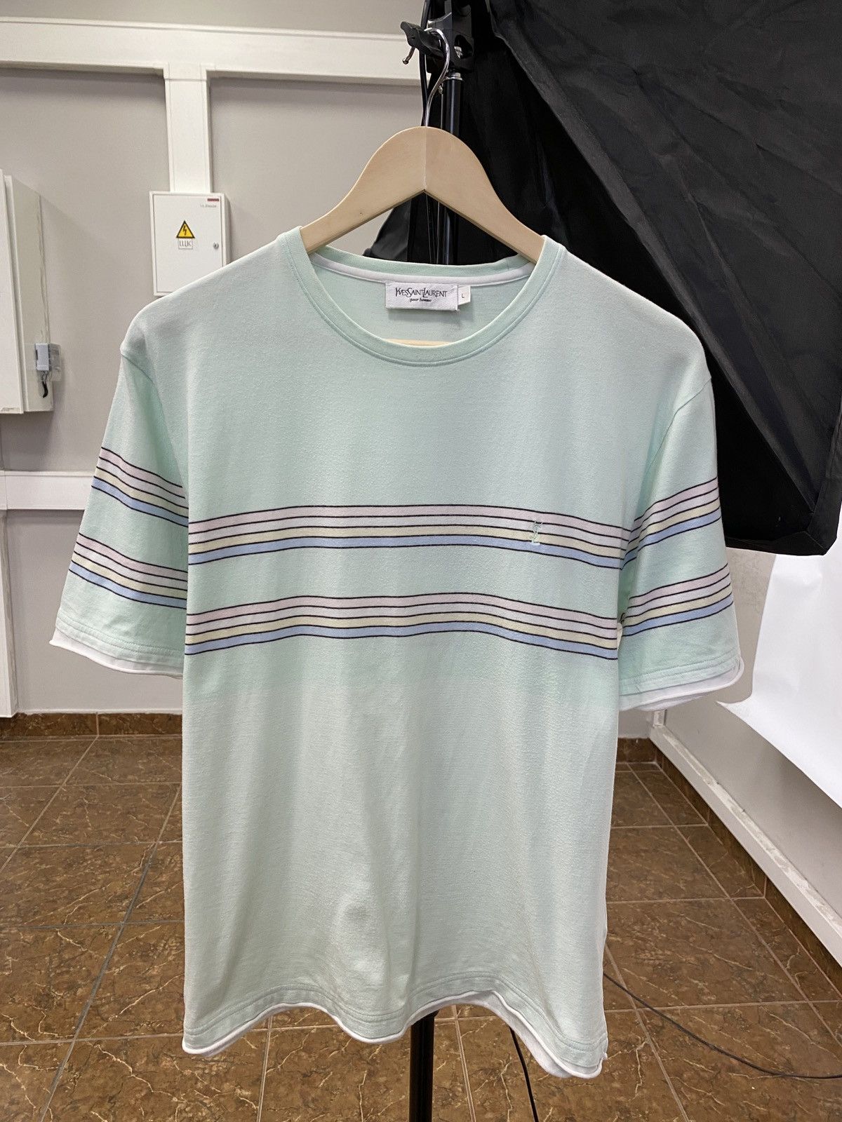 Vintage × Yves Saint Laurent 🇫🇷 Vintage 90s Yves Saint Laurent YSL T-Shirt Rare Retro Size US L / EU 52-54 / 3 - 1 Thumbnail