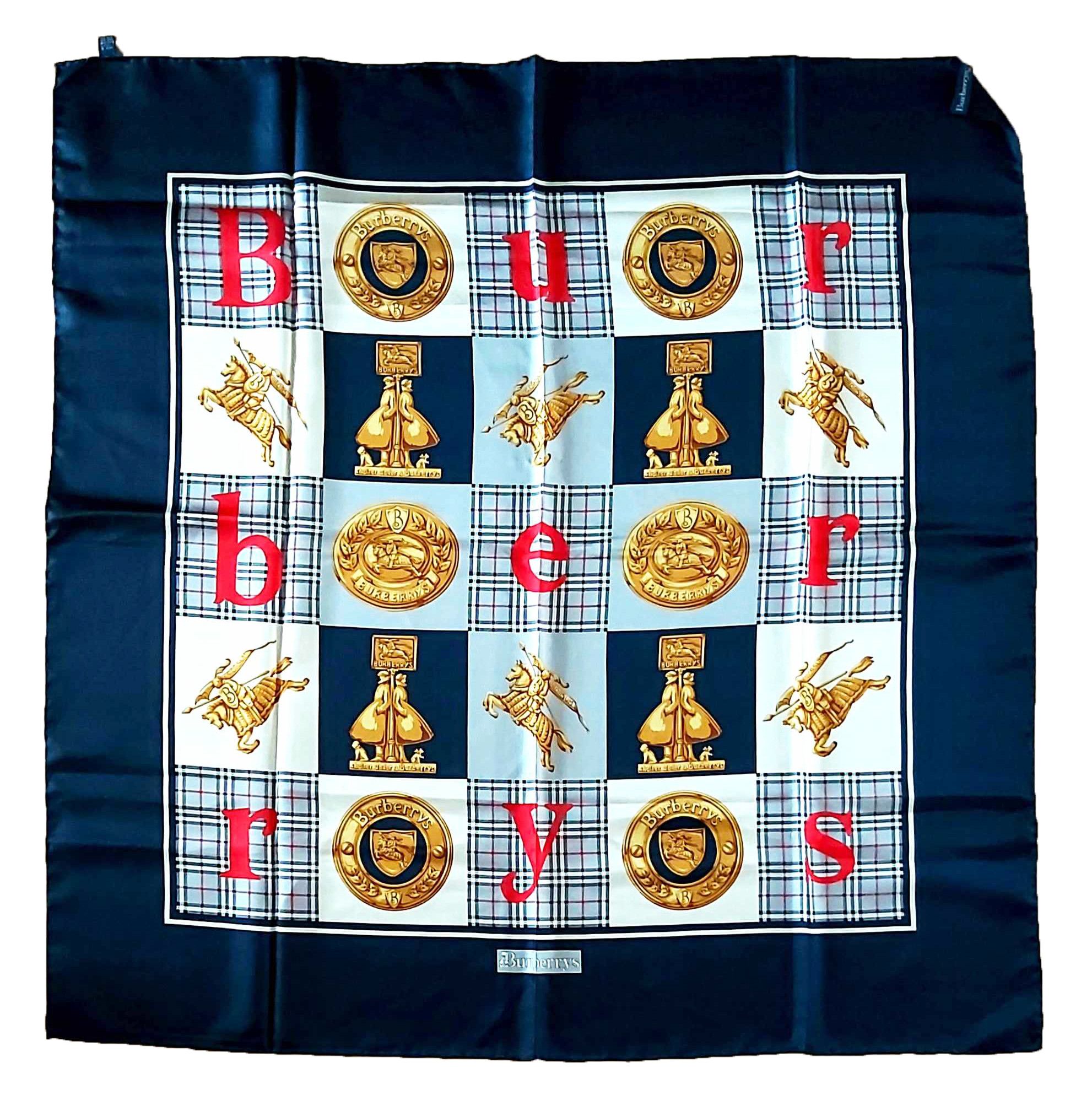 Burberry × Vintage Burberry's silk scarf Size ONE SIZE - 1 Thumbnail