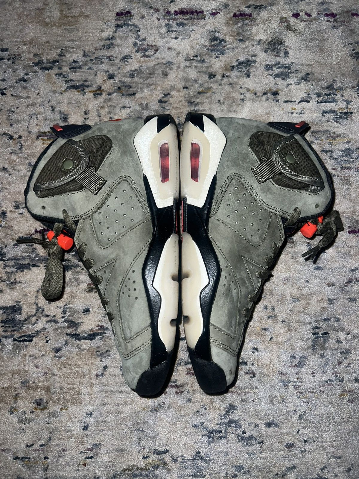 Jordan Brand × Nike × Travis Scott Travis Scott Air Jordan 6 Olive Sz 5.5Y Size US 5.5 / EU 38 - 1 Thumbnail