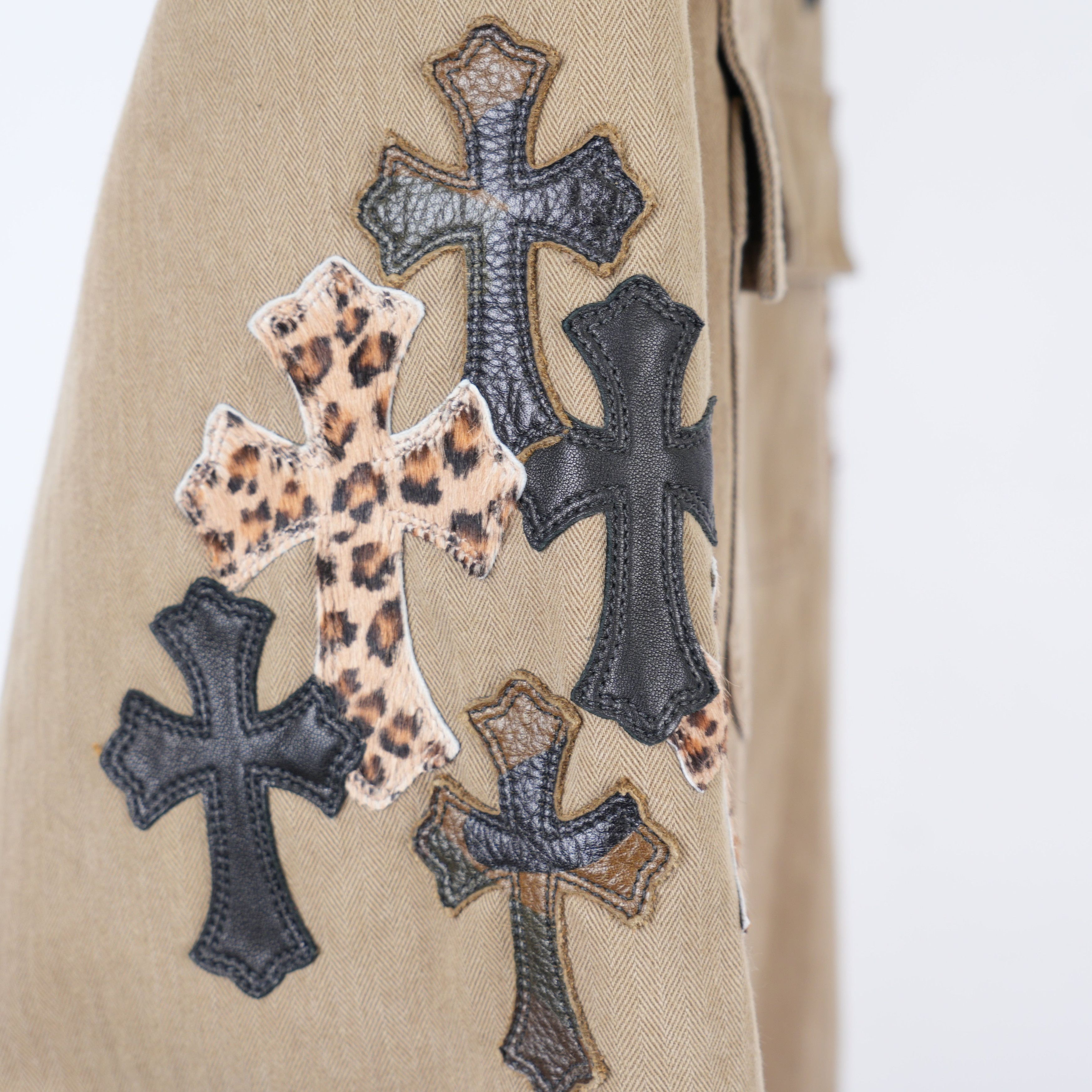 Chrome Hearts 1/1 CHROME HEARTS KHAKI WORK JACKET CROSS PATCH WITH HORSESH Size US L / EU 52-54 / 3 - 6 Thumbnail