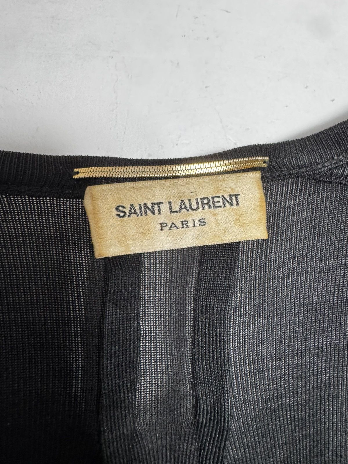 Saint Laurent Paris Hedi silk pocket Deep V T Size US S / EU 44-46 / 1 - 2 Thumbnail