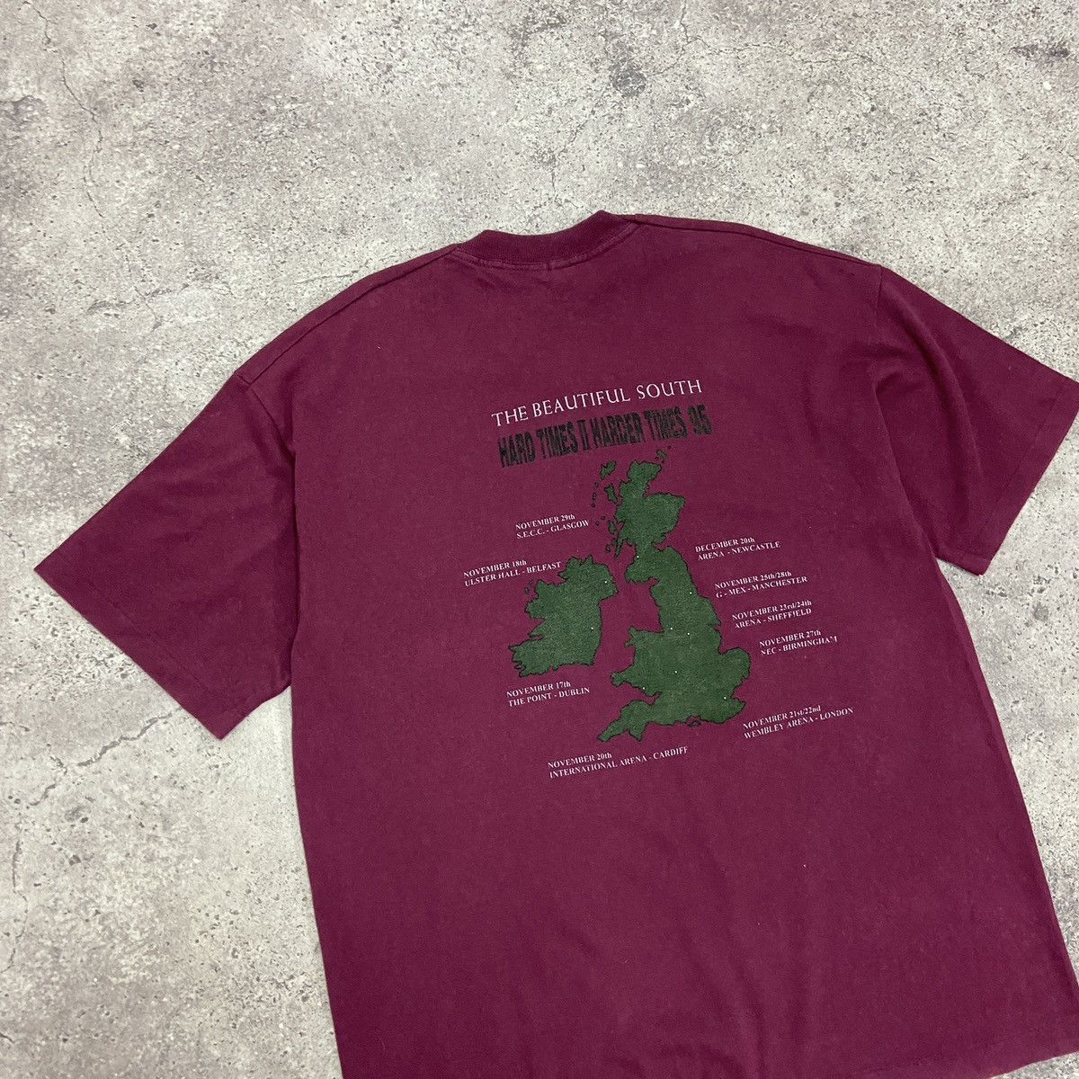 Band Tees Vintage 90s The Beatiful South Hard times 2 Harder times tee Size US XL / EU 56 / 4 - 6 Thumbnail