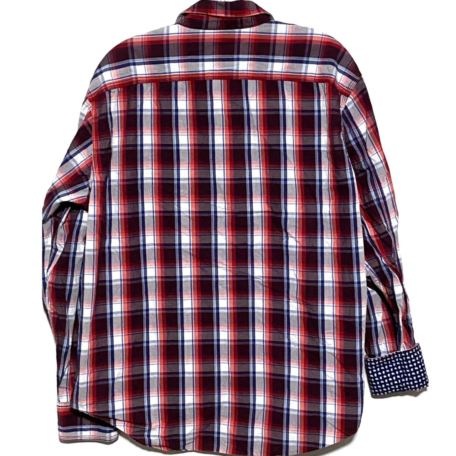 Vintage VINTAGE Italia Plaid Button Shirt Men L Preppy Maximalist Work Shirt Size US L / EU 52-54 / 3 - 3 Thumbnail