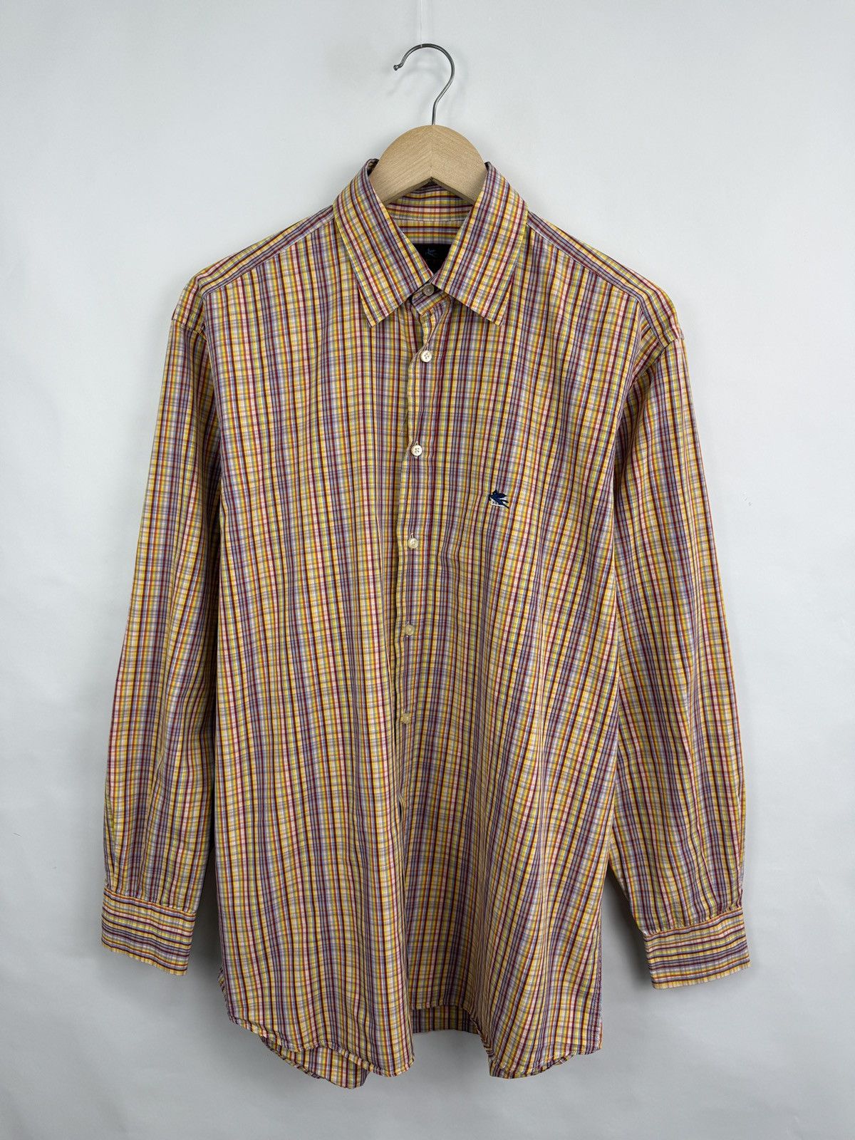 Etro 🇮🇹 Vintage 90s Etro Luxury Shirt Made in Italy Rare Retro Y2K Size US L / EU 52-54 / 3 - 3 Thumbnail