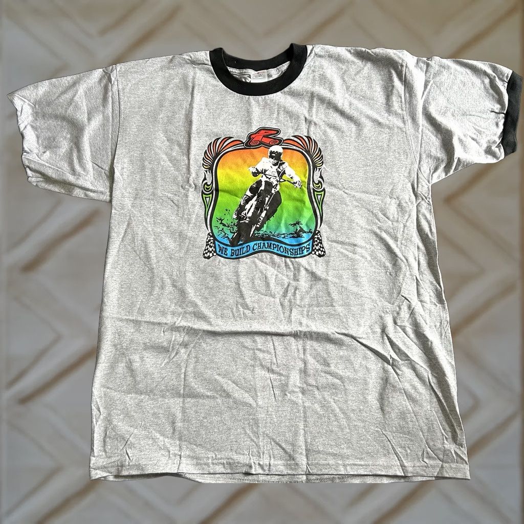 Anvil NWT Anvil “We Build Championships” Motocross Men’s Short Sleeve T-Shirt XL Multicolor T-Shirt Mens XL Size US XL / EU 56 / 4 - 1 Thumbnail