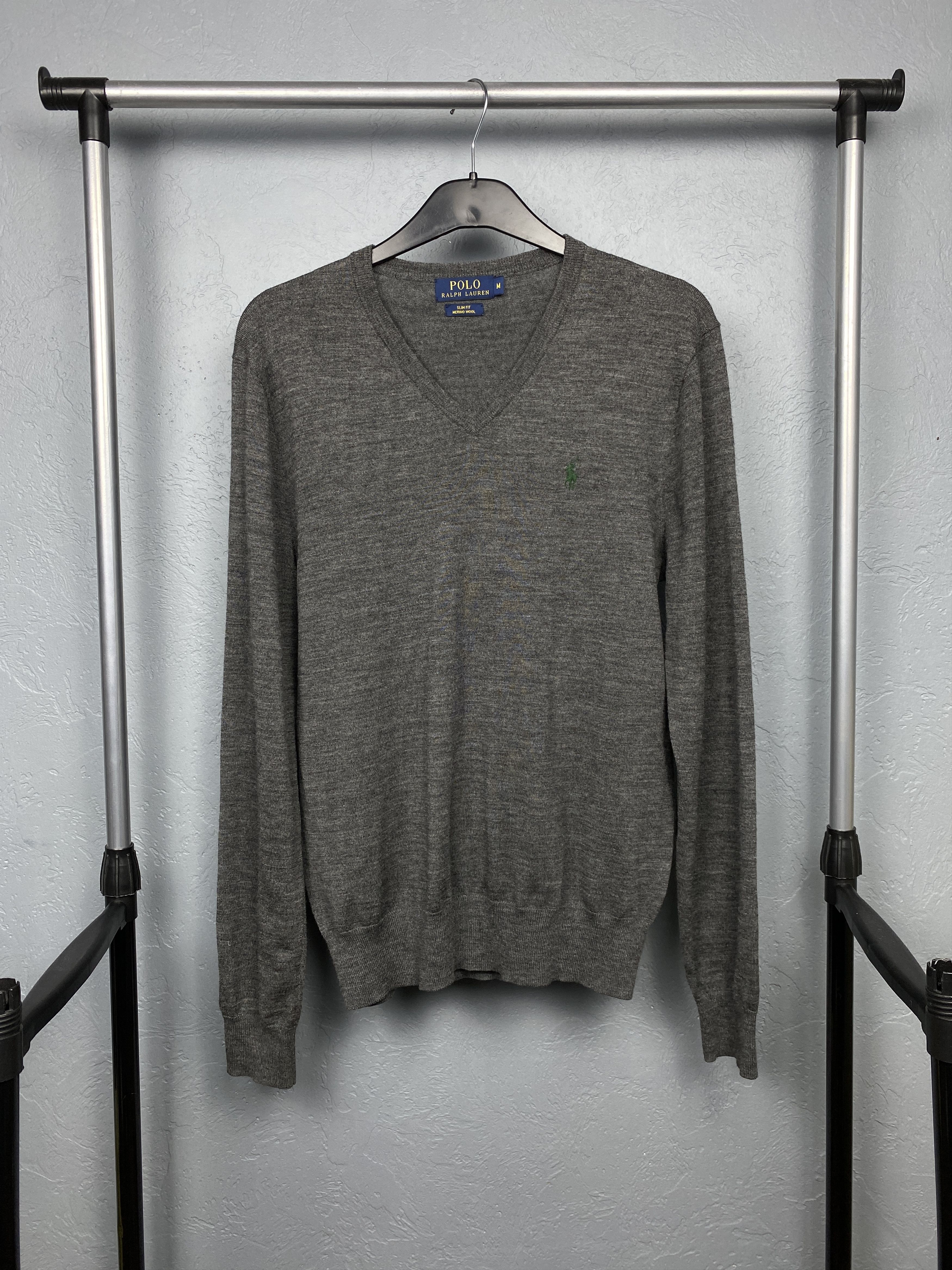 Polo Ralph Lauren Polo Ralph Lauren V-Neck Mens Merino Wool Sweater Size US M / EU 48-50 / 2 - 1 Thumbnail