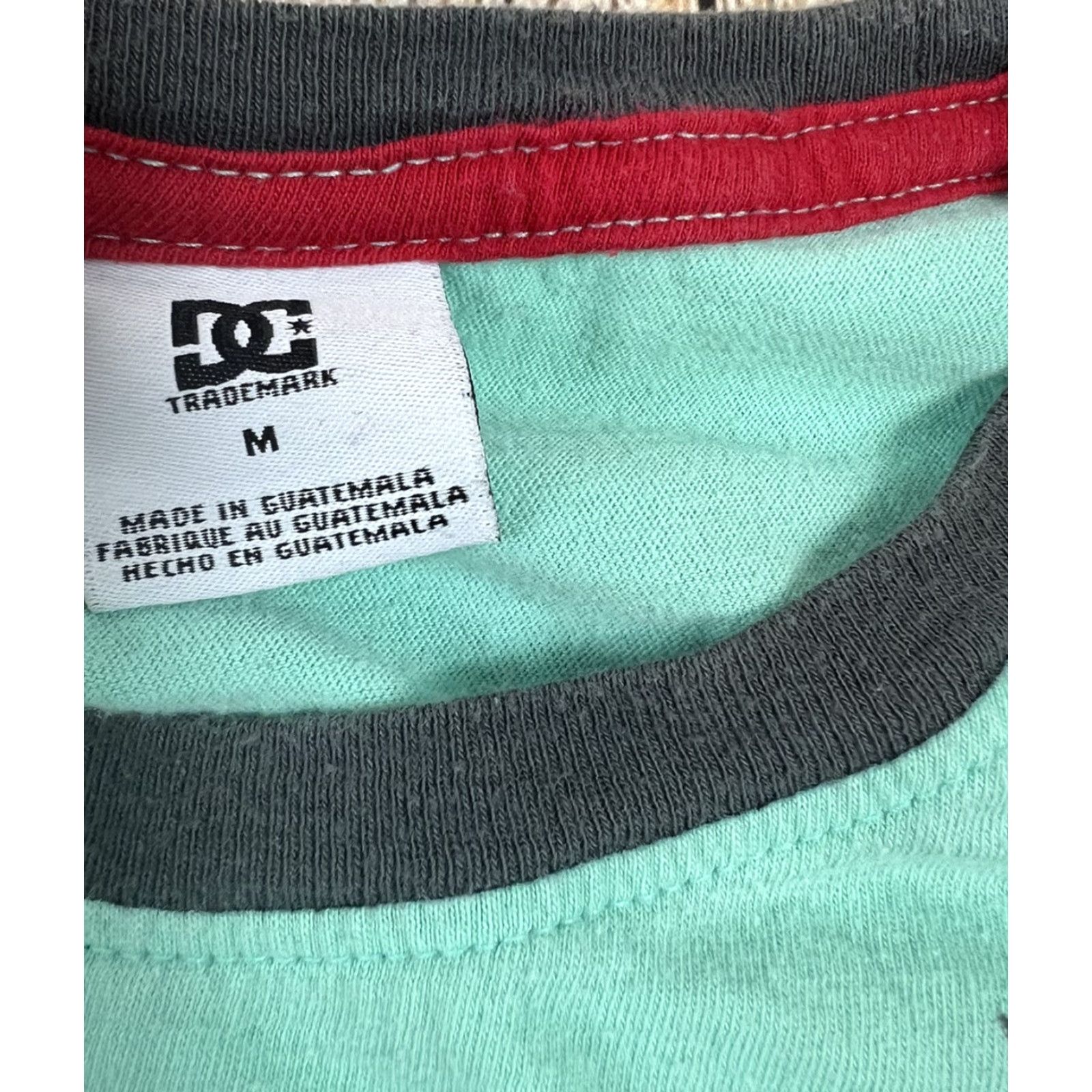 CO DC Shirt Mens Medium Green Grey Stripe Skateboarding Shirt Size US M / EU 48-50 / 2 - 4 Thumbnail